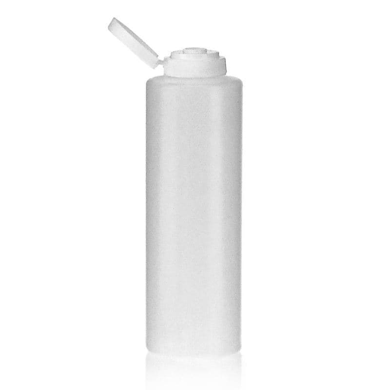 Botella para salsa de 500 ml, plástico de LDPE, natural, boca: GPI 38/400