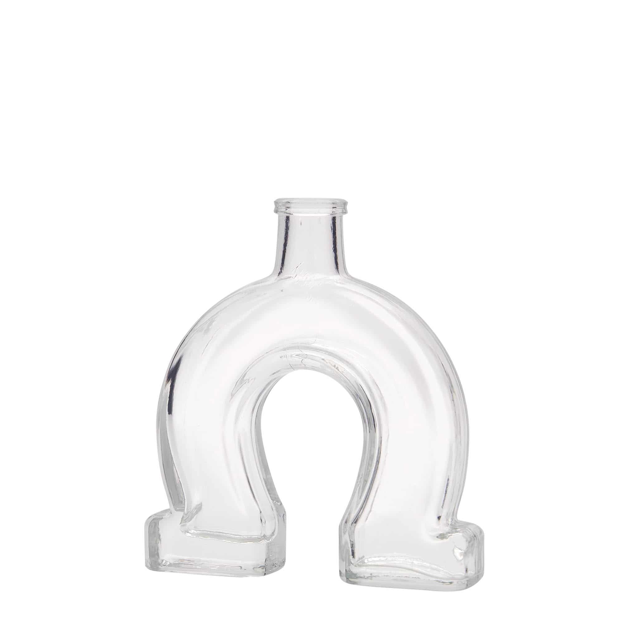 Botella de vidrio 'Herradura' de 100 ml, boca: corcho
