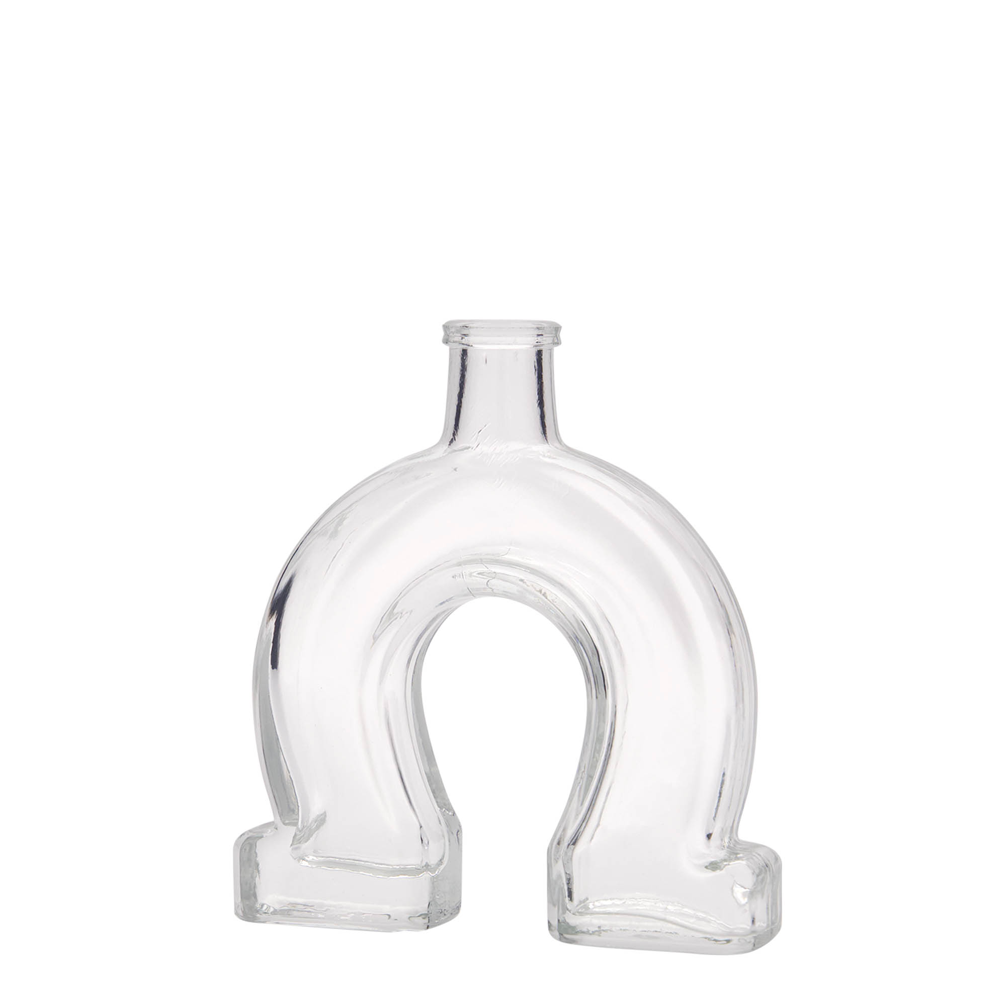 Botella de vidrio 'Herradura' de 100 ml, boca: corcho