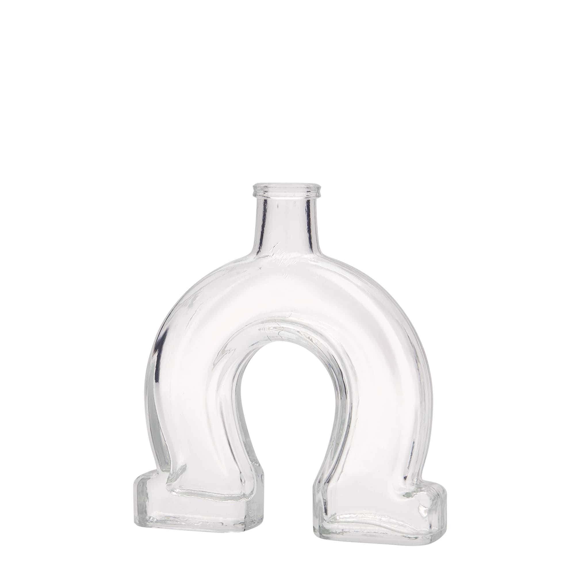 Botella de cristal de 100 ml 'Herradura', boca: corcho