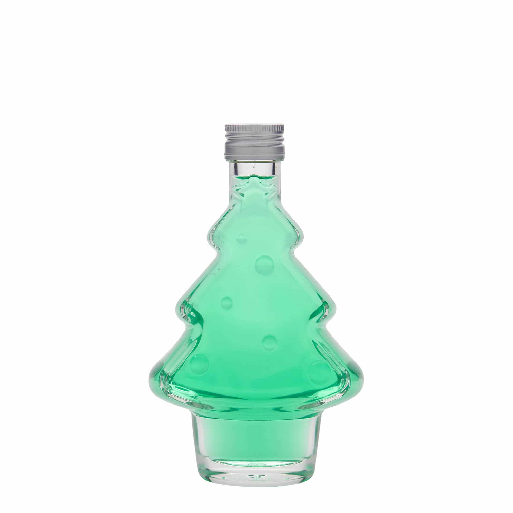 Botella de vidrio 'Árbol de Navidad' de 200 ml, boca: PP 28
