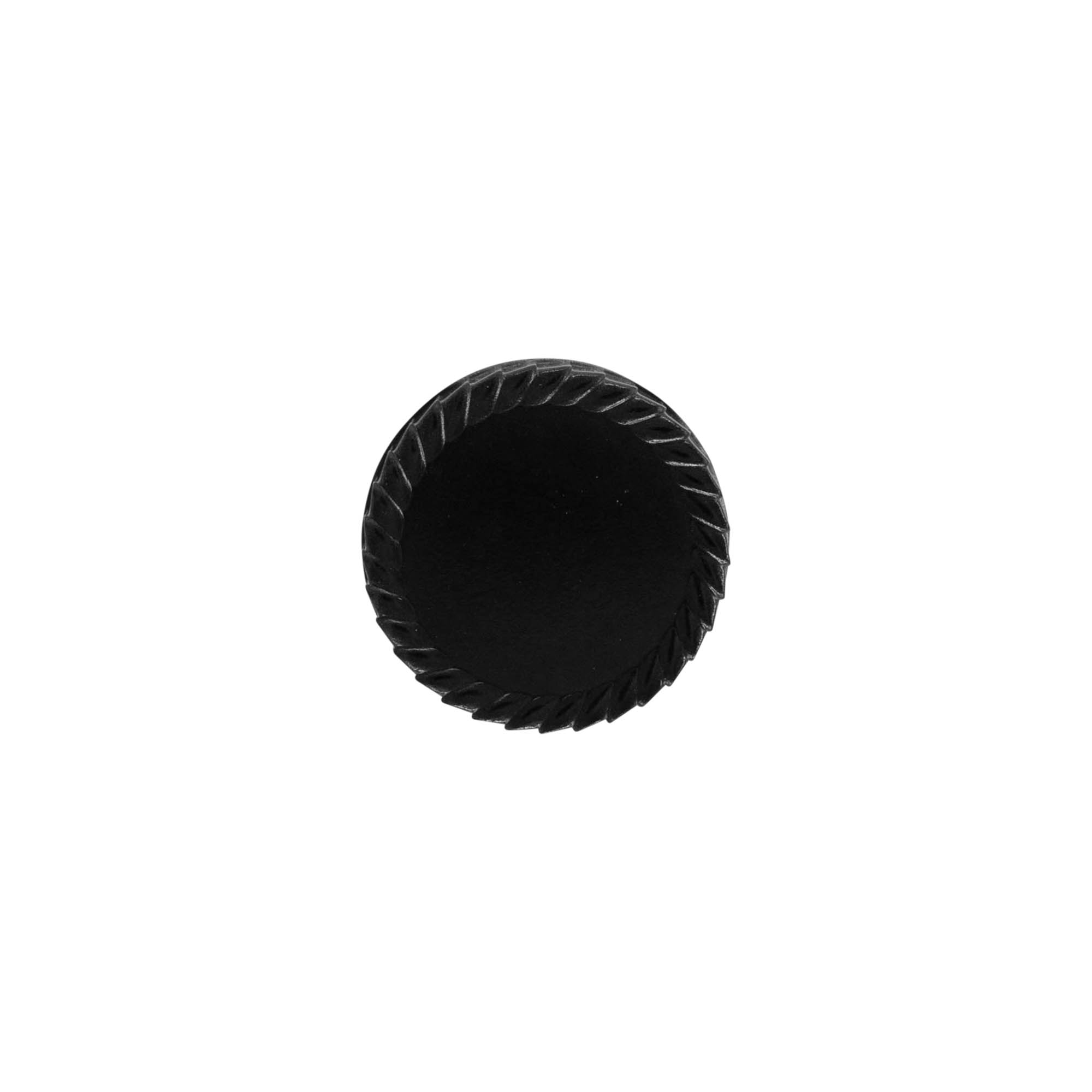 Tapón de rosca, plástico de HPM, negro, para boca: DIN 25