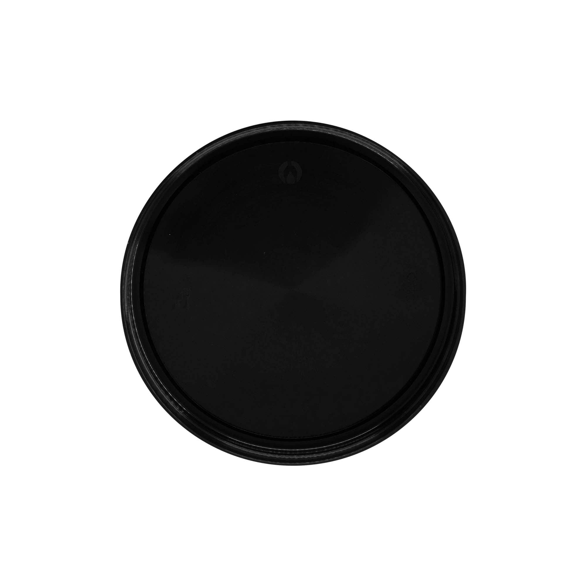 Tapón de rosca, plástico de PP, negro, para boca: GPI 100/400
