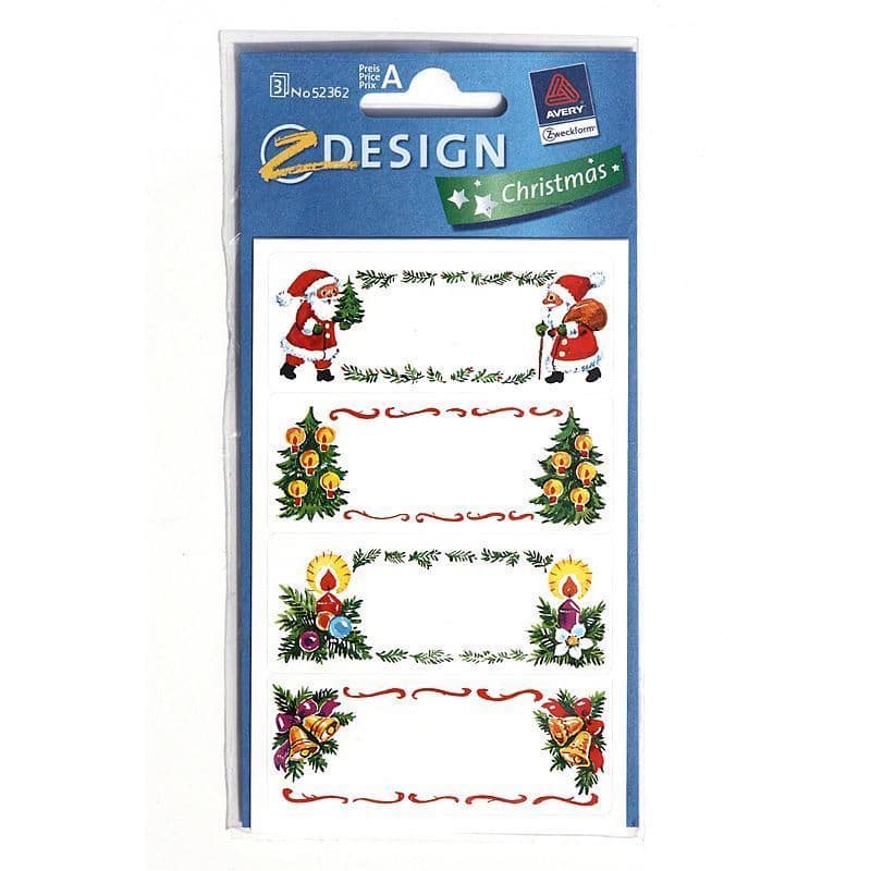 Etiquetas Zweckform 'Imágenes navideñas', papel, multicolor