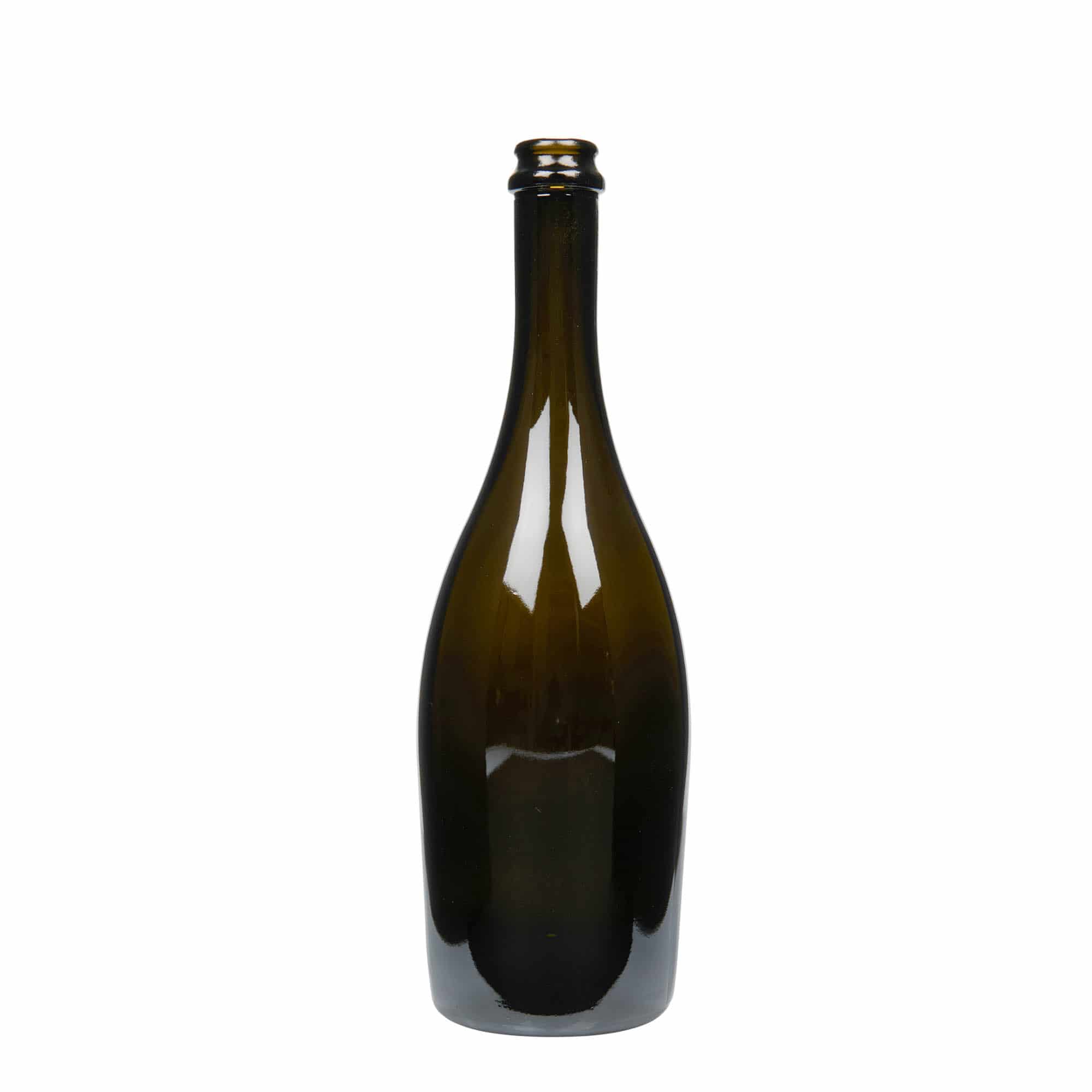 Botella de cava 'Carmen' de 750 ml, vidrio, verde antiguo, boca: chapa Botella de cava 'Carmen' de 750 ml, vidrio, verde antiguo, boca: chapa