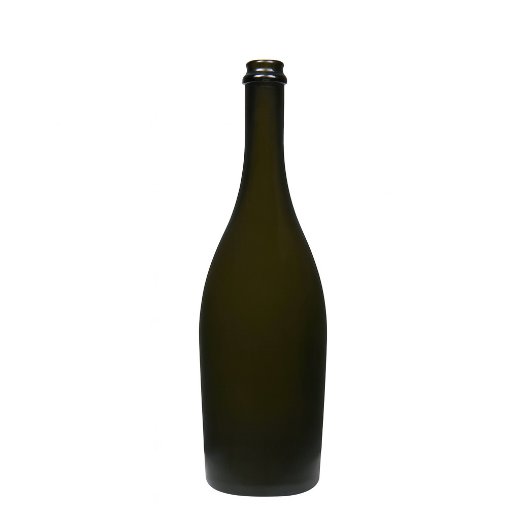 Botella de cava de 750 ml 'Carmen', vidrio, verde antiguo, boca: corona