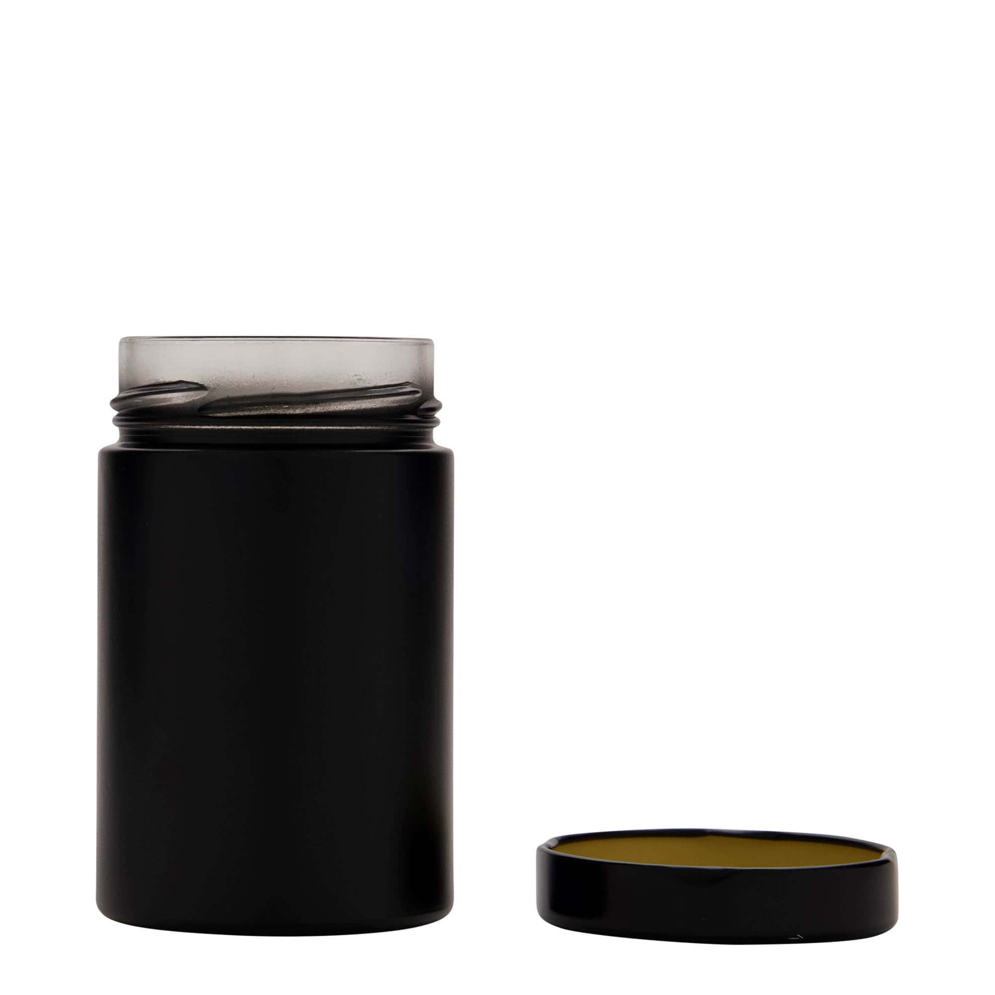 Tarro redondo 'Aurora' de 327 ml, negro, boca: Deep-Twist-Off (DTO 66)