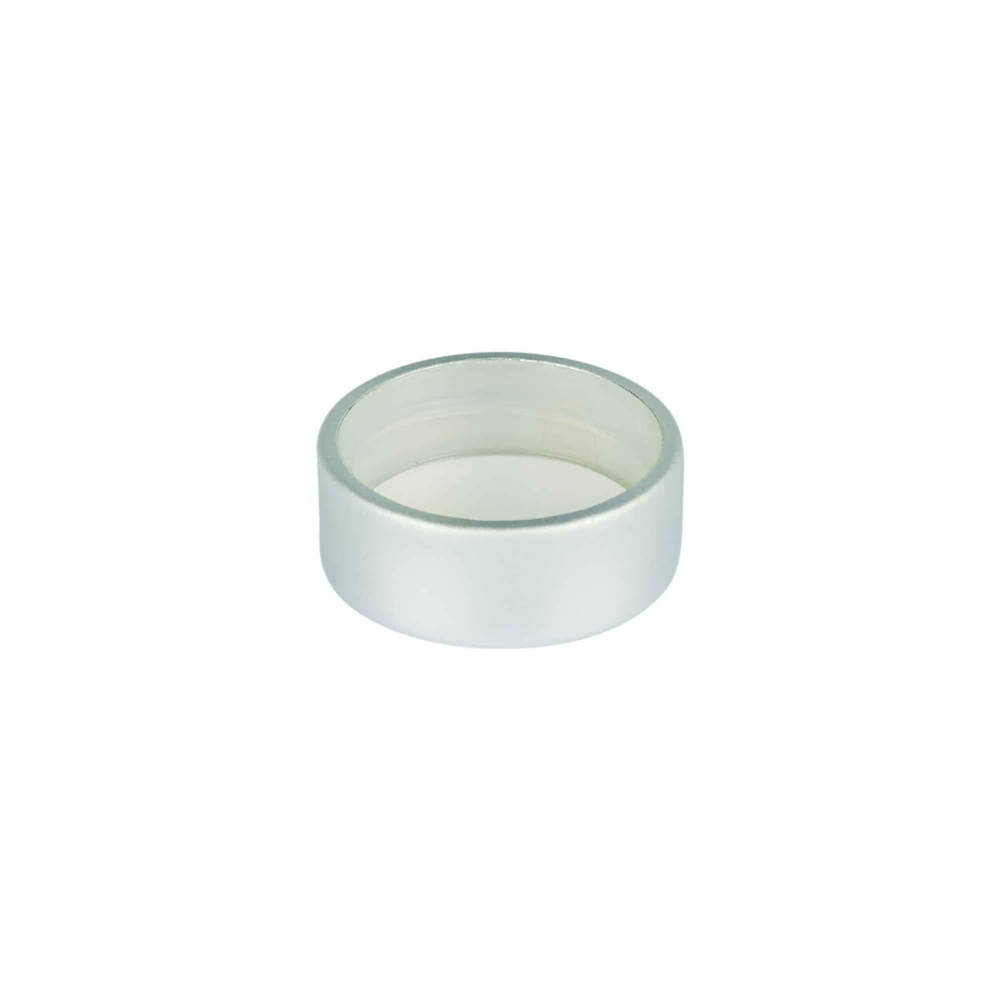 Tapa roscada, metal, plateada, para boca: GPI 28/400
