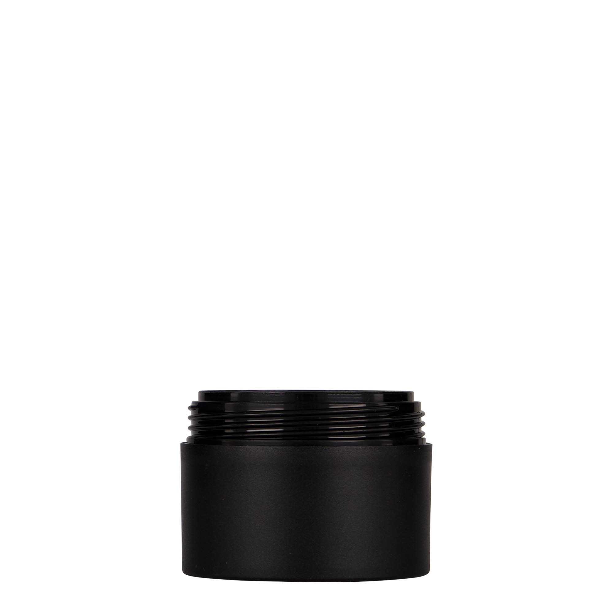 50 ml bote de plástico «Antonella», PP, negro, boca: cierre de rosca