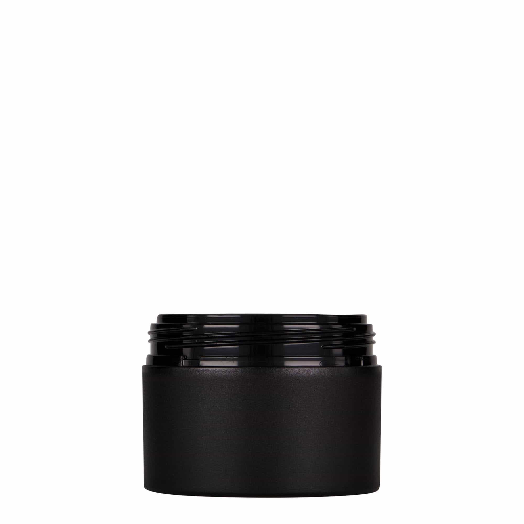Bote de plástico 'Antonella' de 100 ml, PP, negro, boca: tapón de rosca Bote de plástico 'Antonella' de 100 ml, PP, negro, boca: tapón de rosca