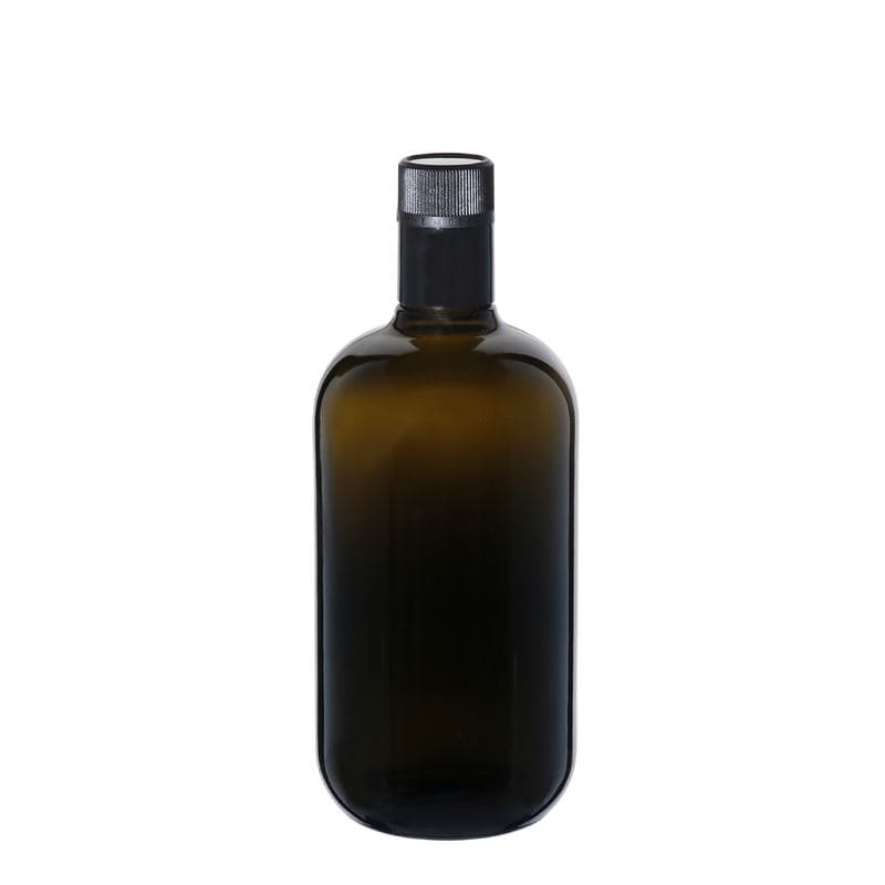 Botella de vinagre/aceite 'Biolio' de 750 ml, vidrio, verde antiguo, boca: DOP