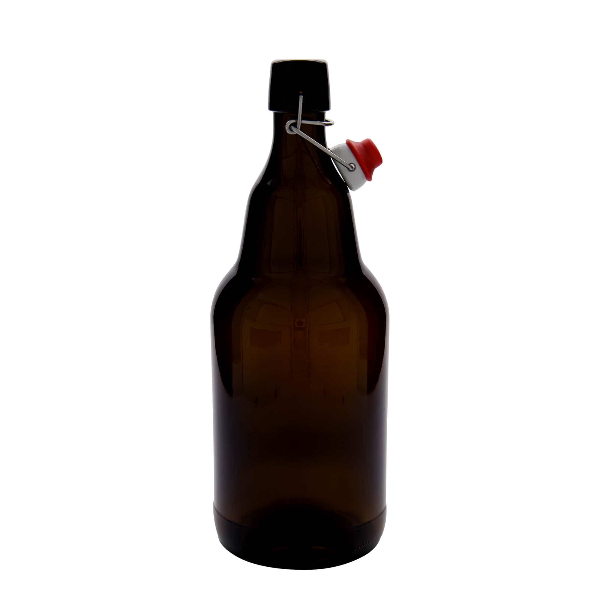 Botella de cerveza de 2000 ml, vidrio, marrón, boca: tapón mecánico Botella de cerveza de 2000 ml, vidrio, marrón, boca: tapón mecánico