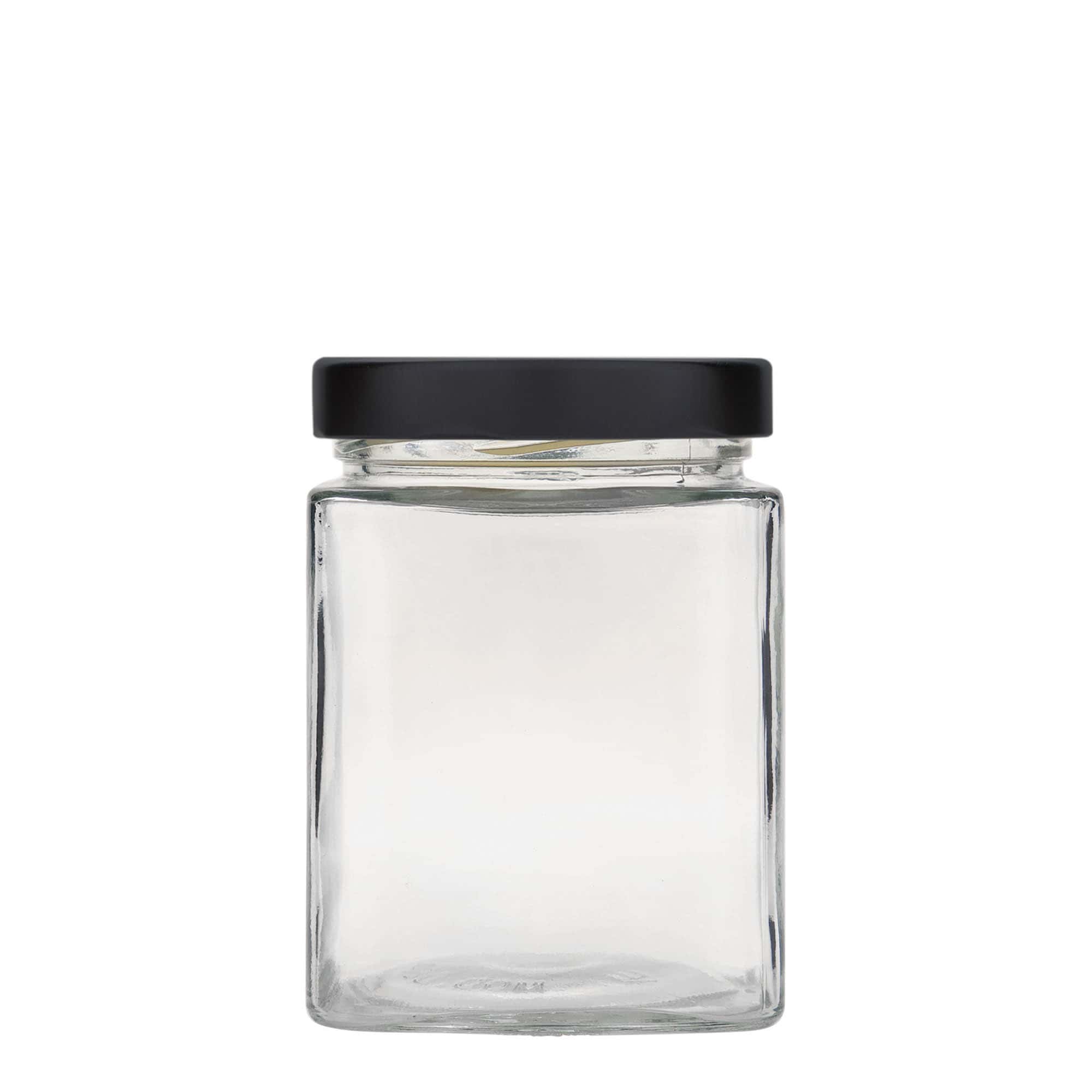 580 ml tarro cuadrado «Ikarus», boca: Deep-Twist-off (DTO 82)