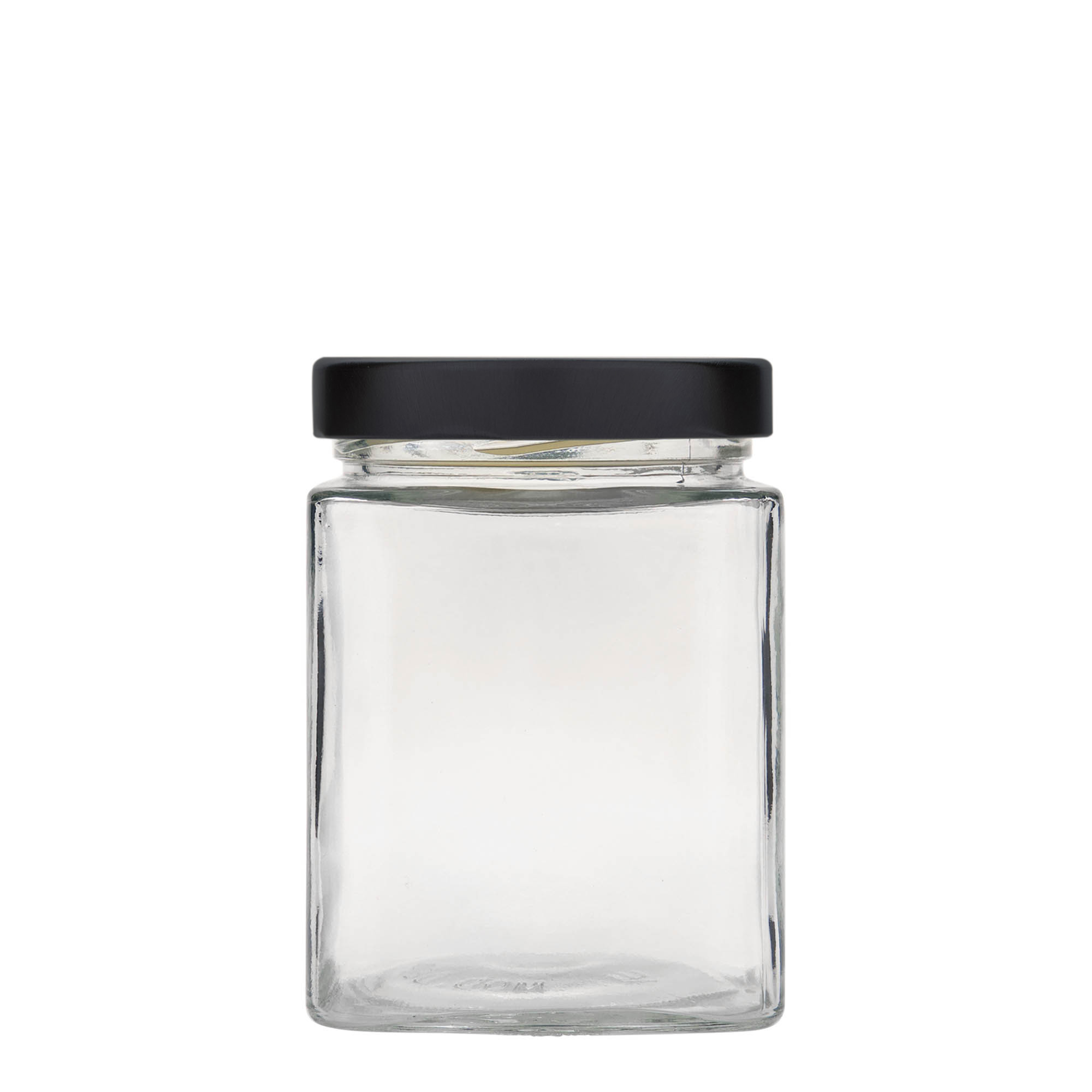 580 ml tarro cuadrado «Ikarus», boca: Deep-Twist-off (DTO 82)