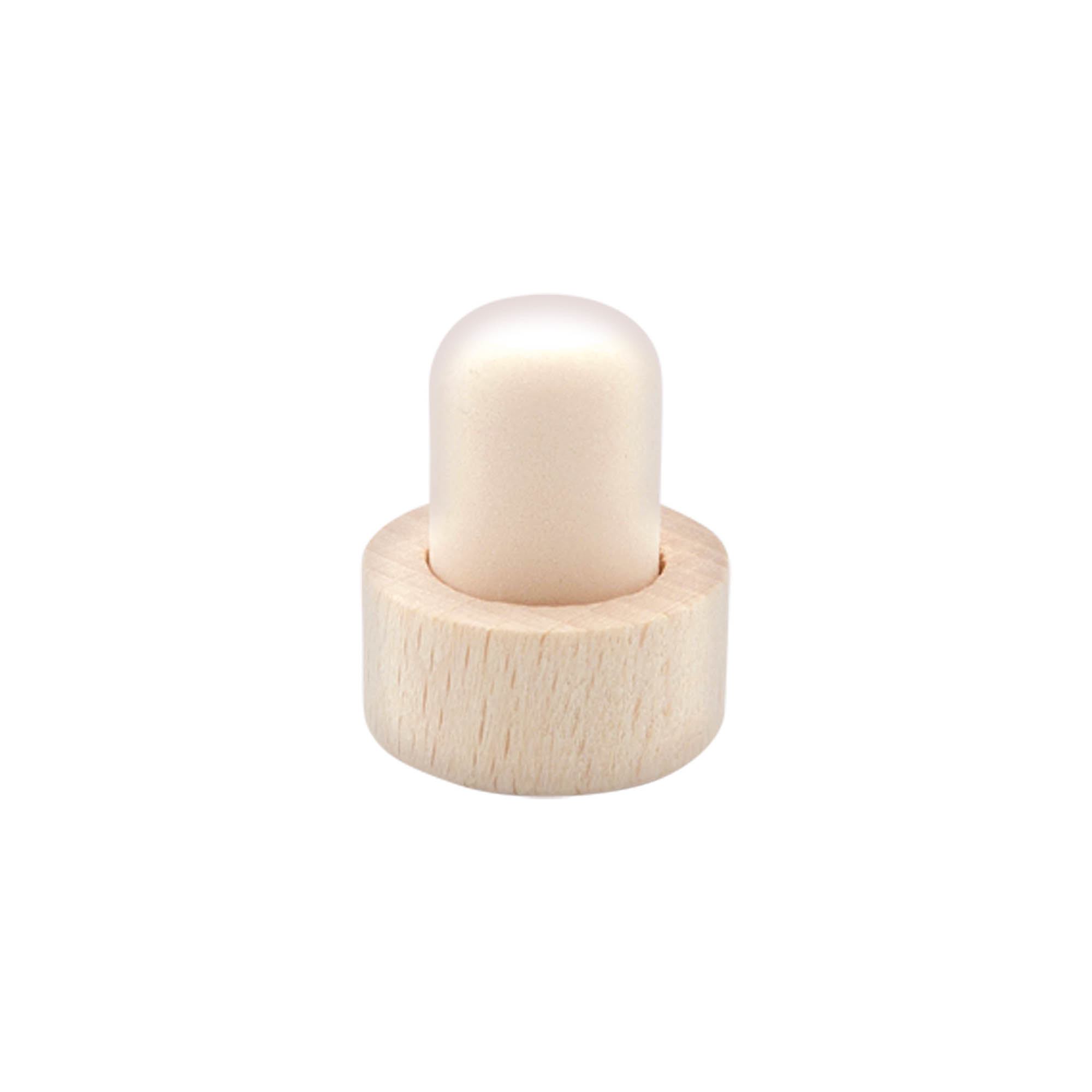 Tapones de corcho con asa de 18 mm, madera/plástico, para boca: corcho