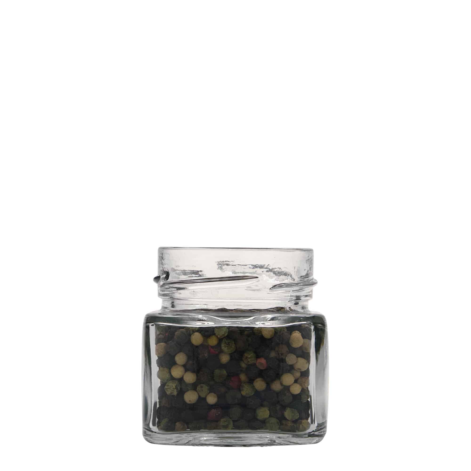 106 ml tarro cuadrado 'Ikarus', boca: Deep-Twist-Off (DTO 58)