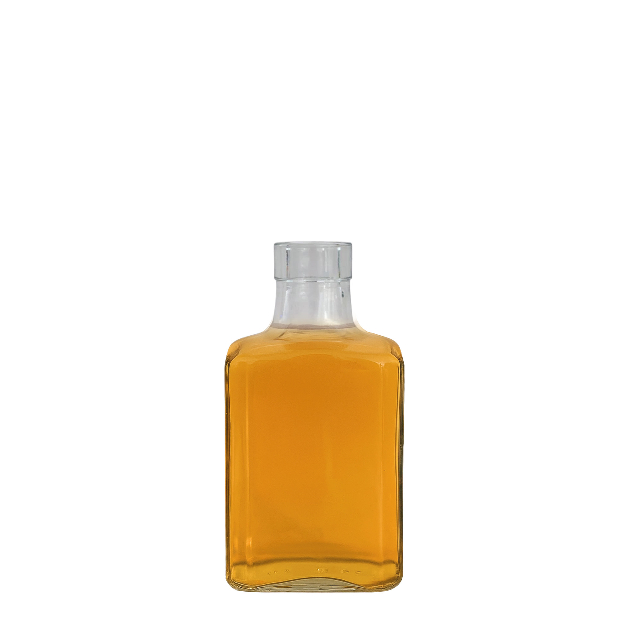 Botella de cristal de 250 ml «Decanter Quadro Oberband», cuadrada, boca: corcho