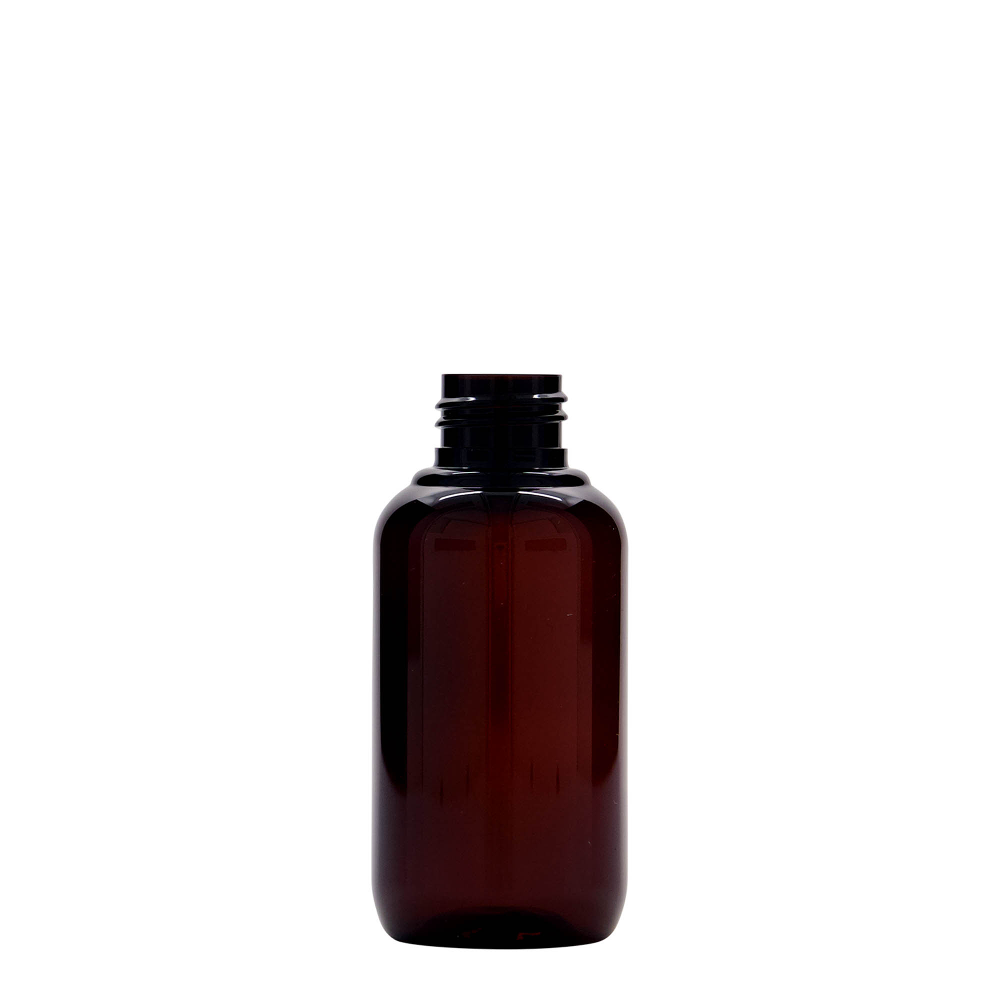 Botella de plástico reciclado de 100 ml «Victor's Best», PCR, marrón, boca: 24/410