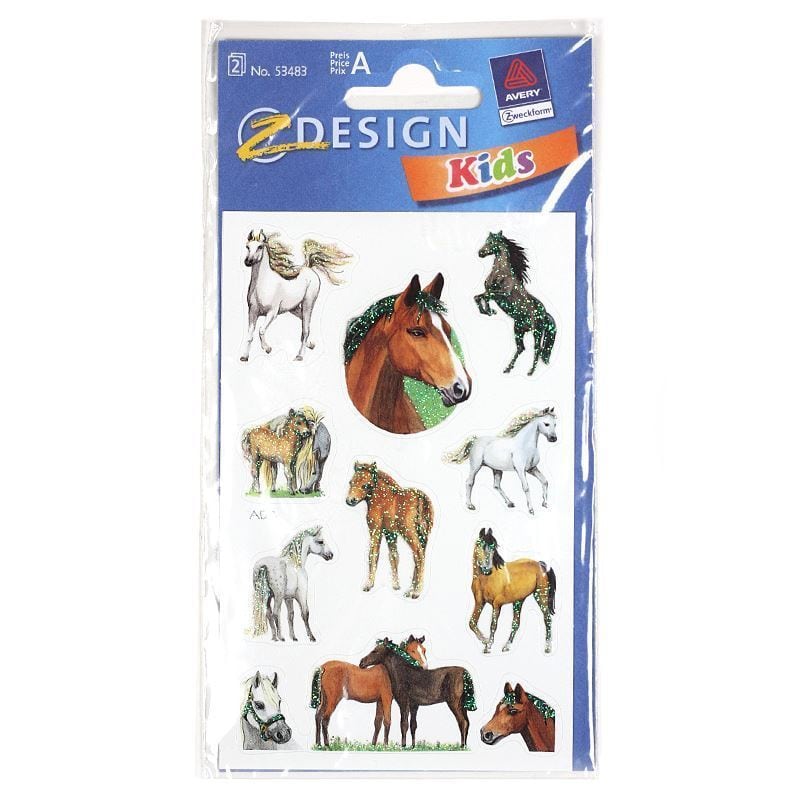Zweckform Pegatinas 'Caballos', papel, multicolor