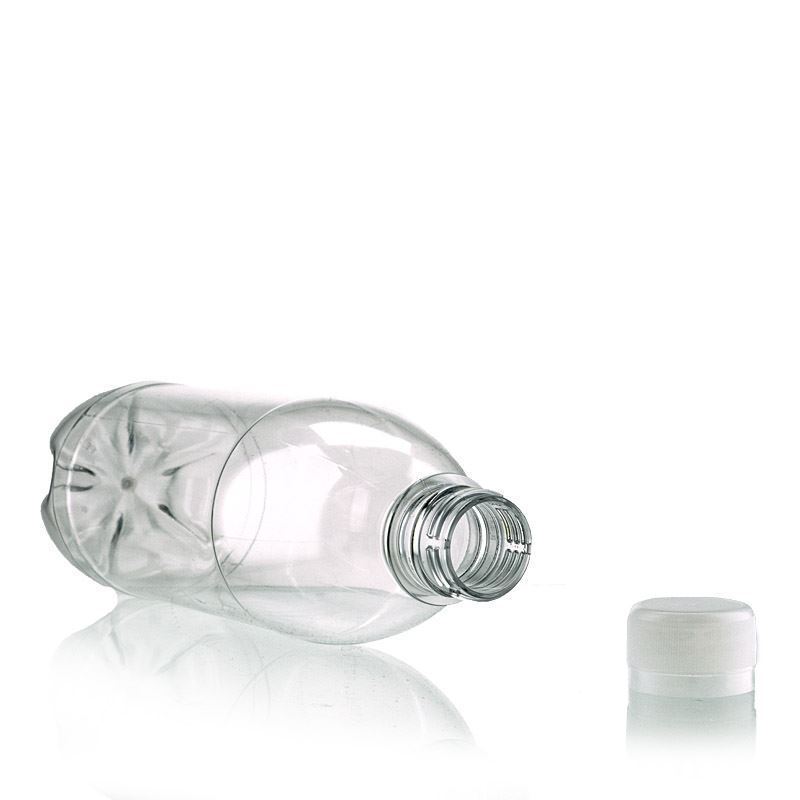 Botella PET universal de 500 ml, plástico, boca: PCO28 Botella PET universal de 500 ml, plástico, boca: PCO28
