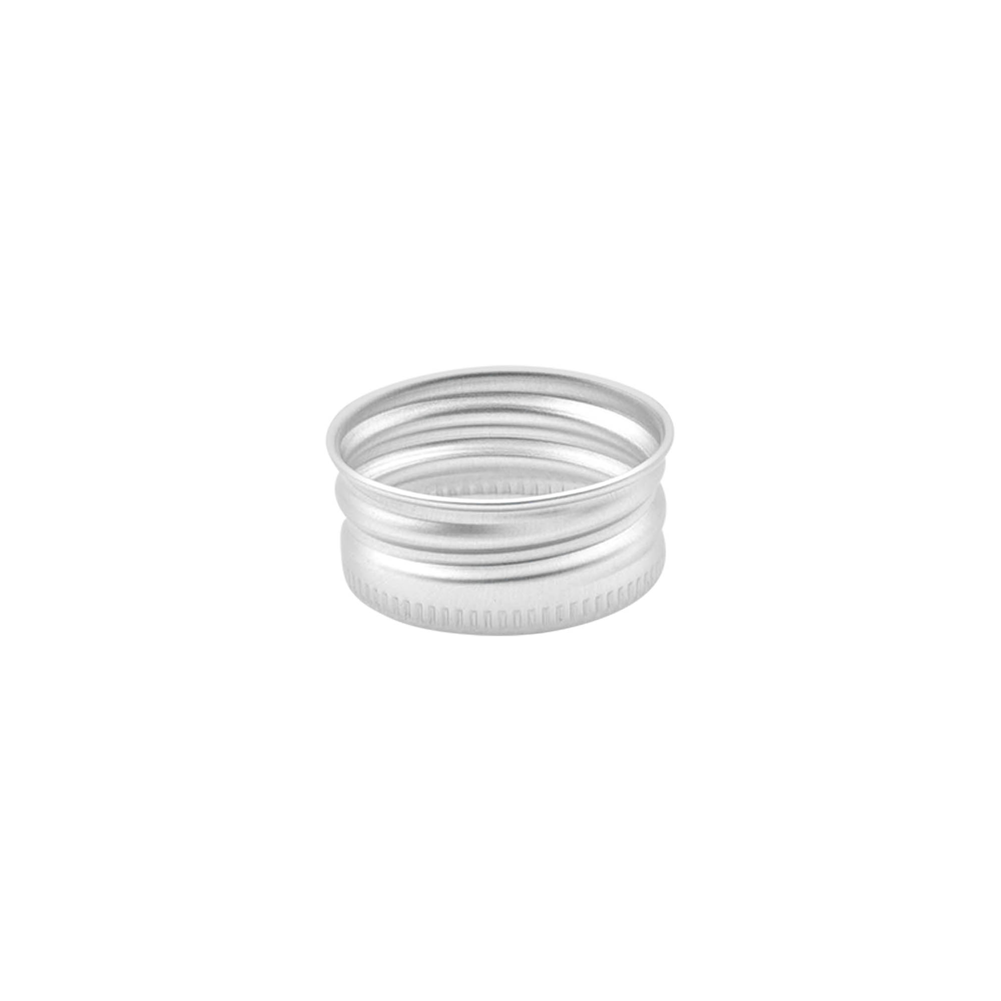 Tapa de rosca, metal, plateado, para boca: 28/410 Tapa de rosca, metal, plateado, para boca: 28/410
