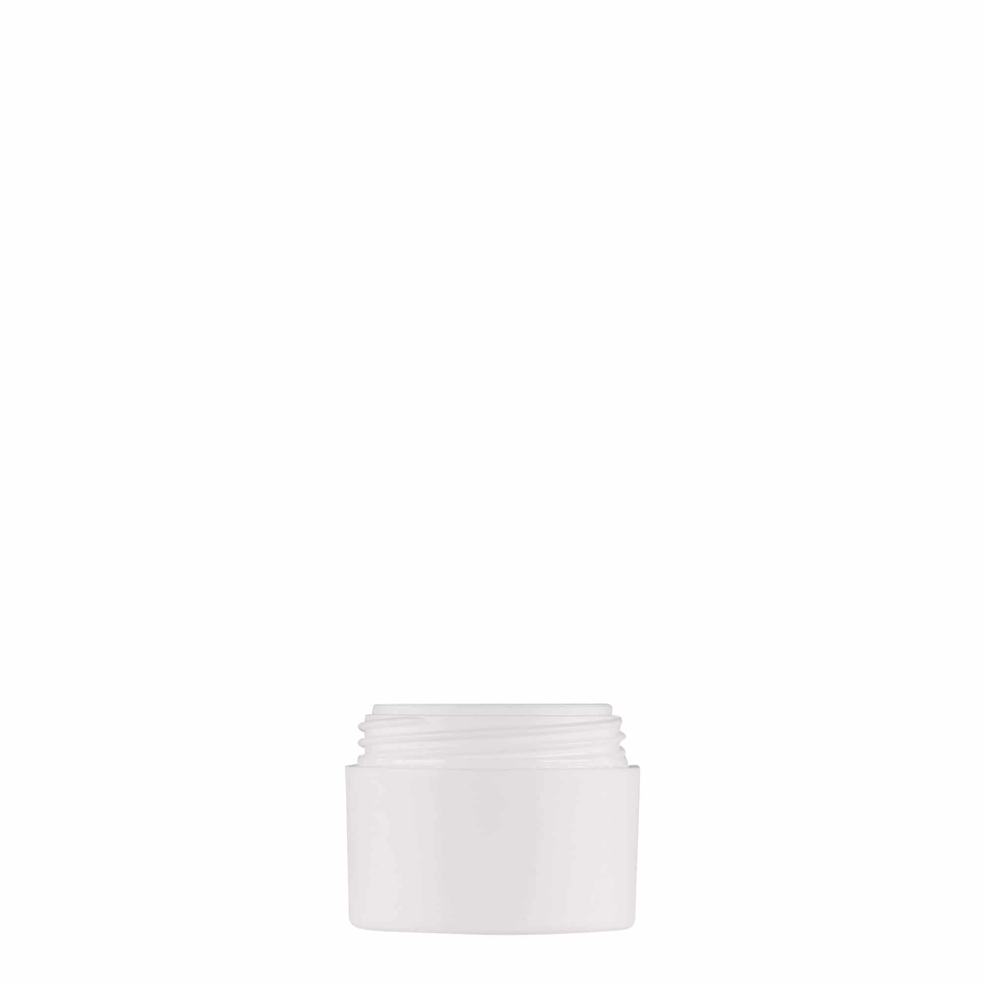 Bote de plástico 'Antonella' de 5 ml, PP, blanco, boca: tapón de rosca Bote de plástico 'Antonella' de 5 ml, PP, blanco, boca: tapón de rosca