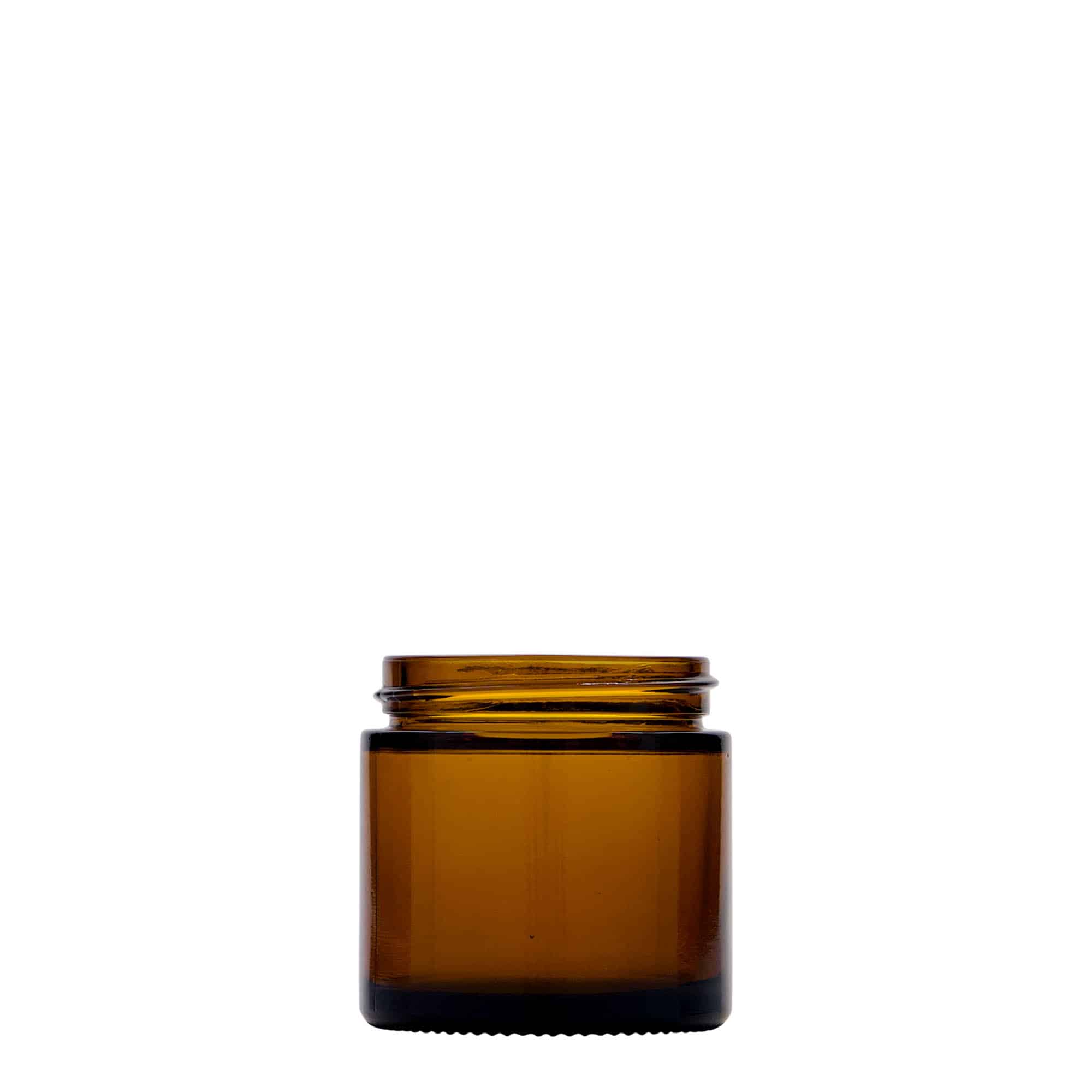 Bote 'Brown Line' de 60 ml, vidrio, marrón, boca: tapón de rosca Bote 'Brown Line' de 60 ml, vidrio, marrón, boca: tapón de rosca