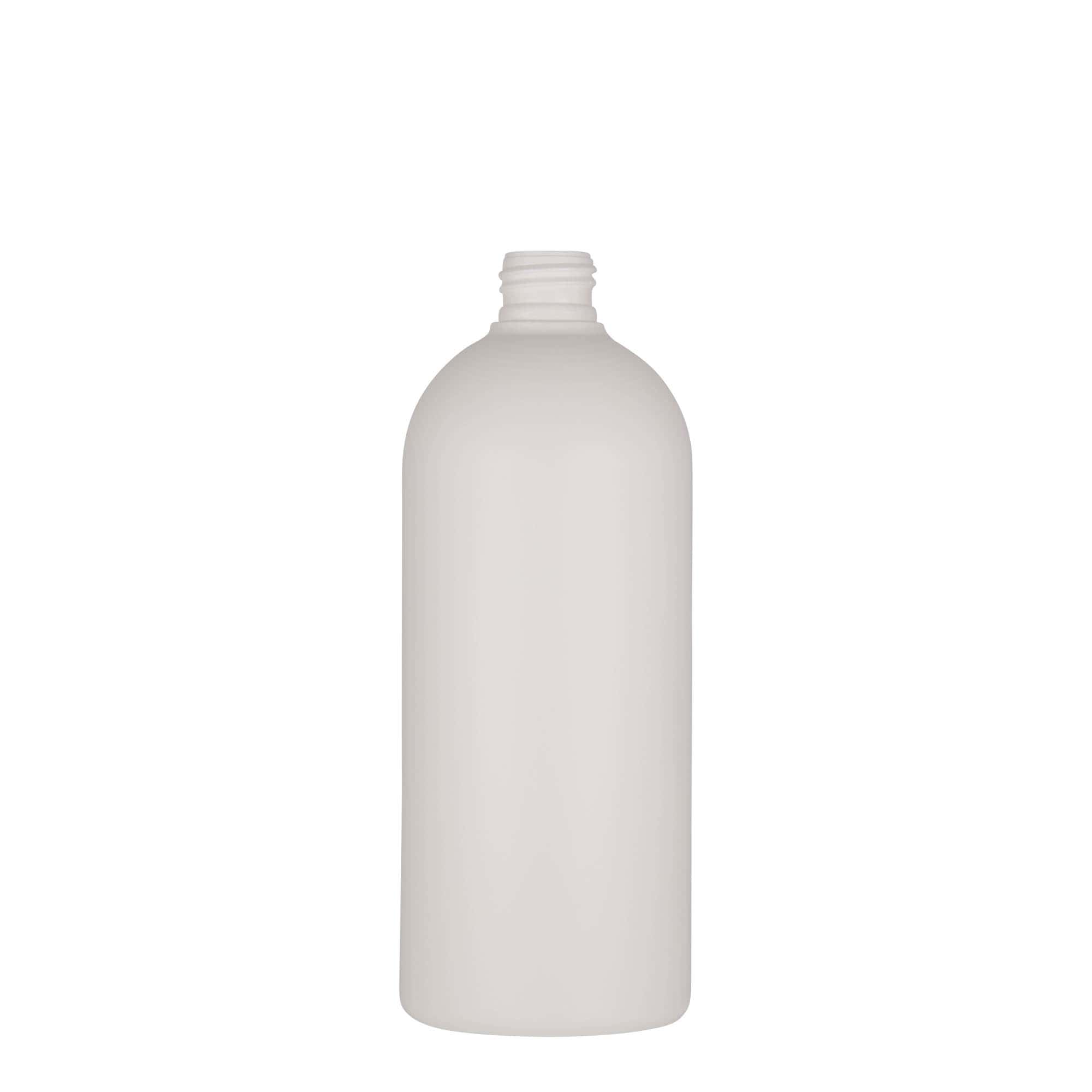 Botella de plástico de 500 ml 'Tuffy', HDPE, blanca, boca: 24/410