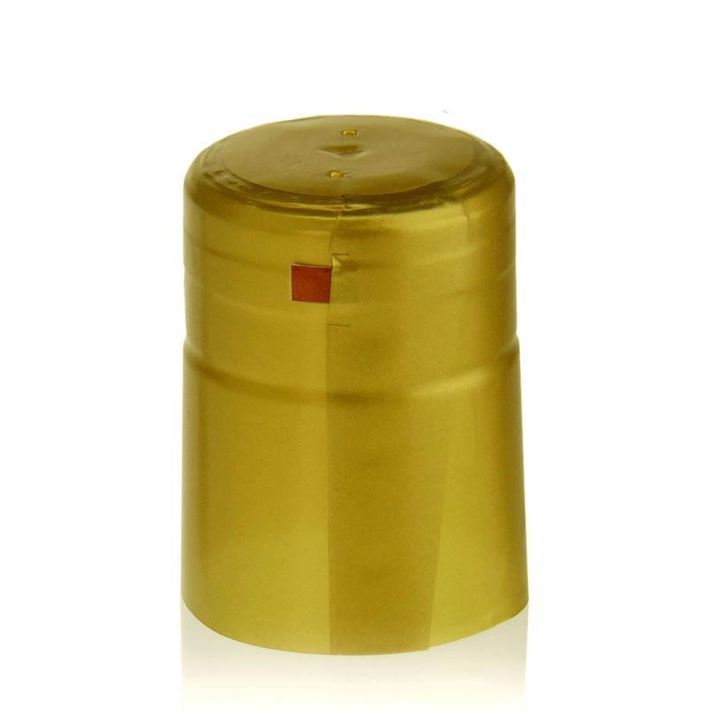 Cápsula termoencogible 32x41, plástico de PVC, dorado