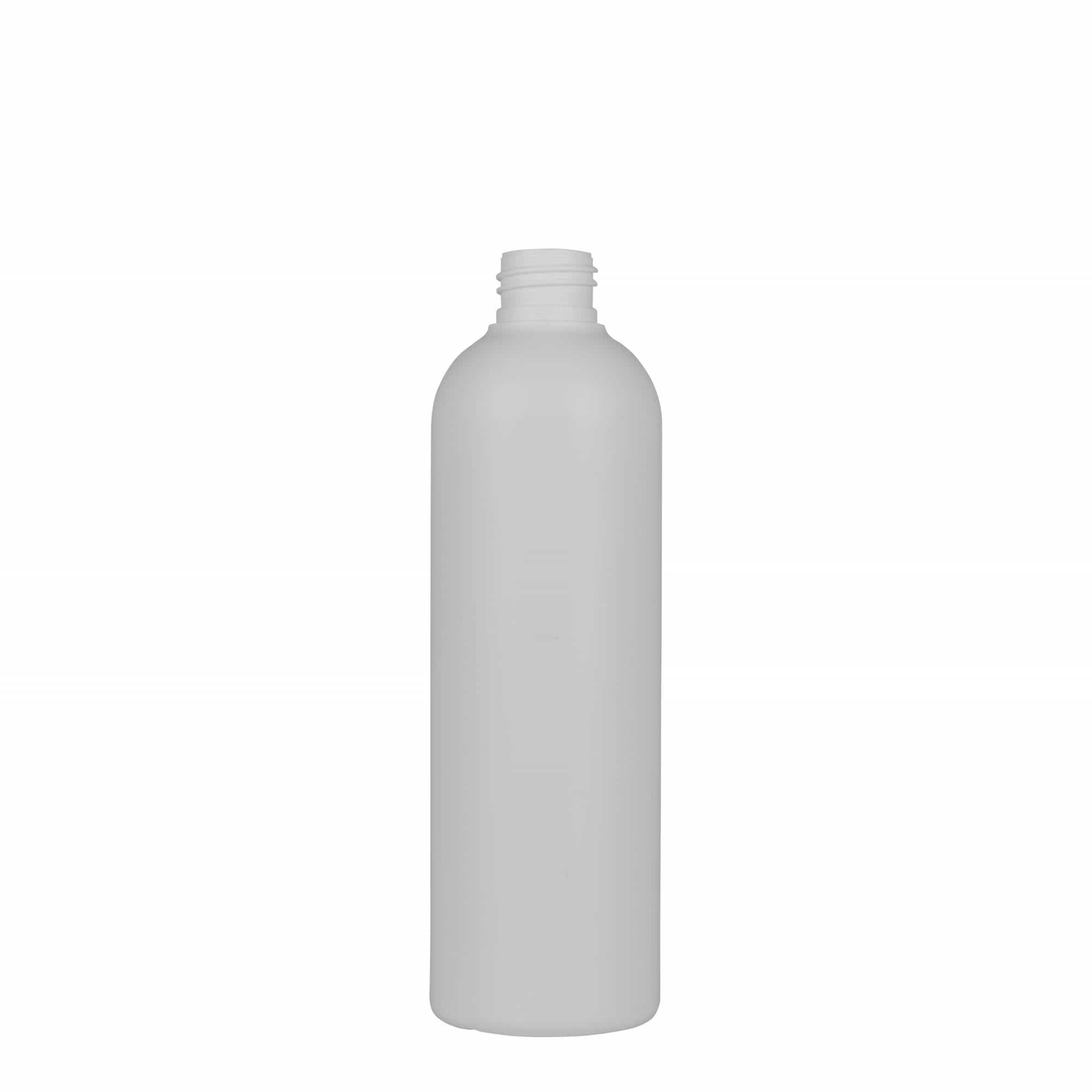 Botella de plástico de 300 ml 'Tuffy', HDPE, blanca, boca: 24/410