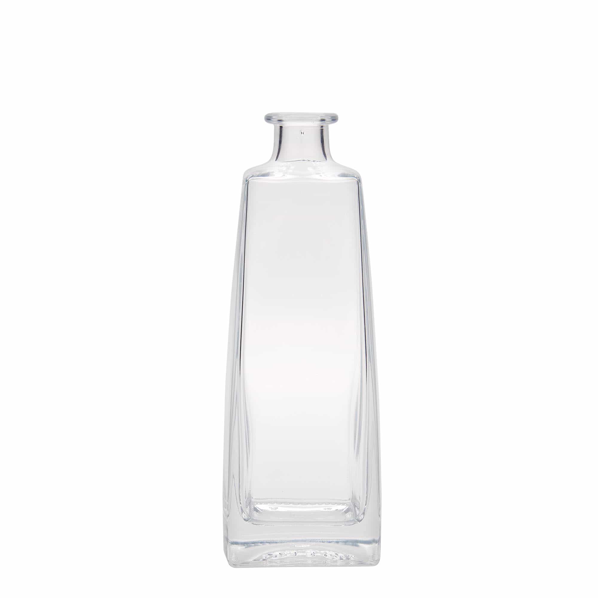Botella de vidrio 'Timmy' de 500 ml, rectangular, boca: corcho Botella de vidrio 'Timmy' de 500 ml, rectangular, boca: corcho
