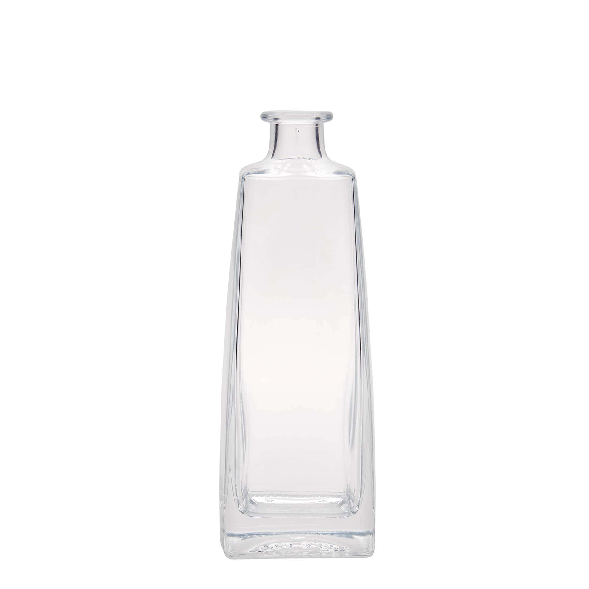 Botella de vidrio de 500 ml 'Timmy', rectangular, boca: corcho