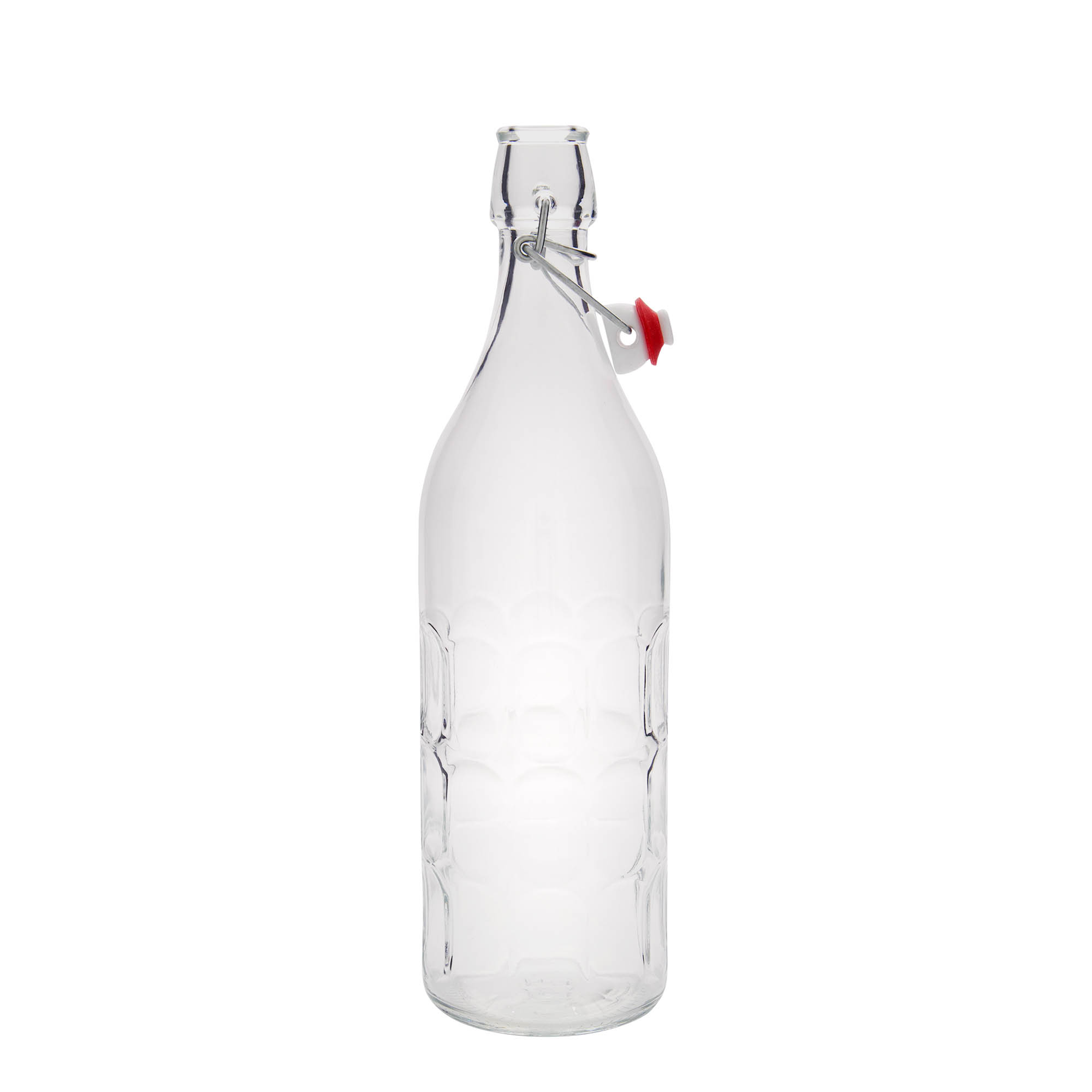 Botella de vidrio Moresca de 1.000 ml, boca: cierre de palanca