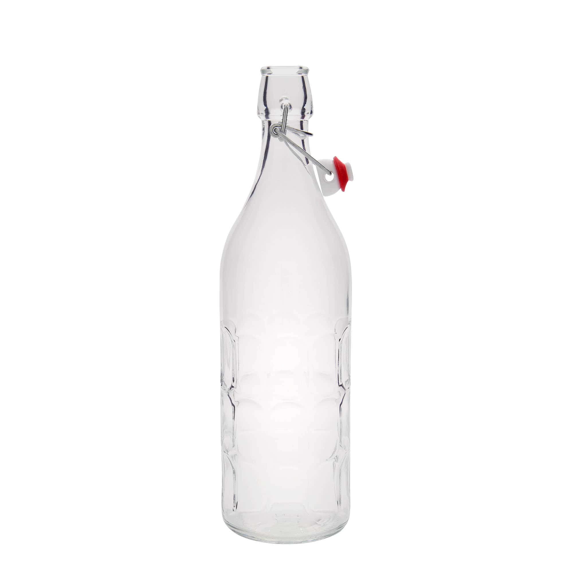 Botella de vidrio Moresca de 1.000 ml, boca: cierre de palanca
