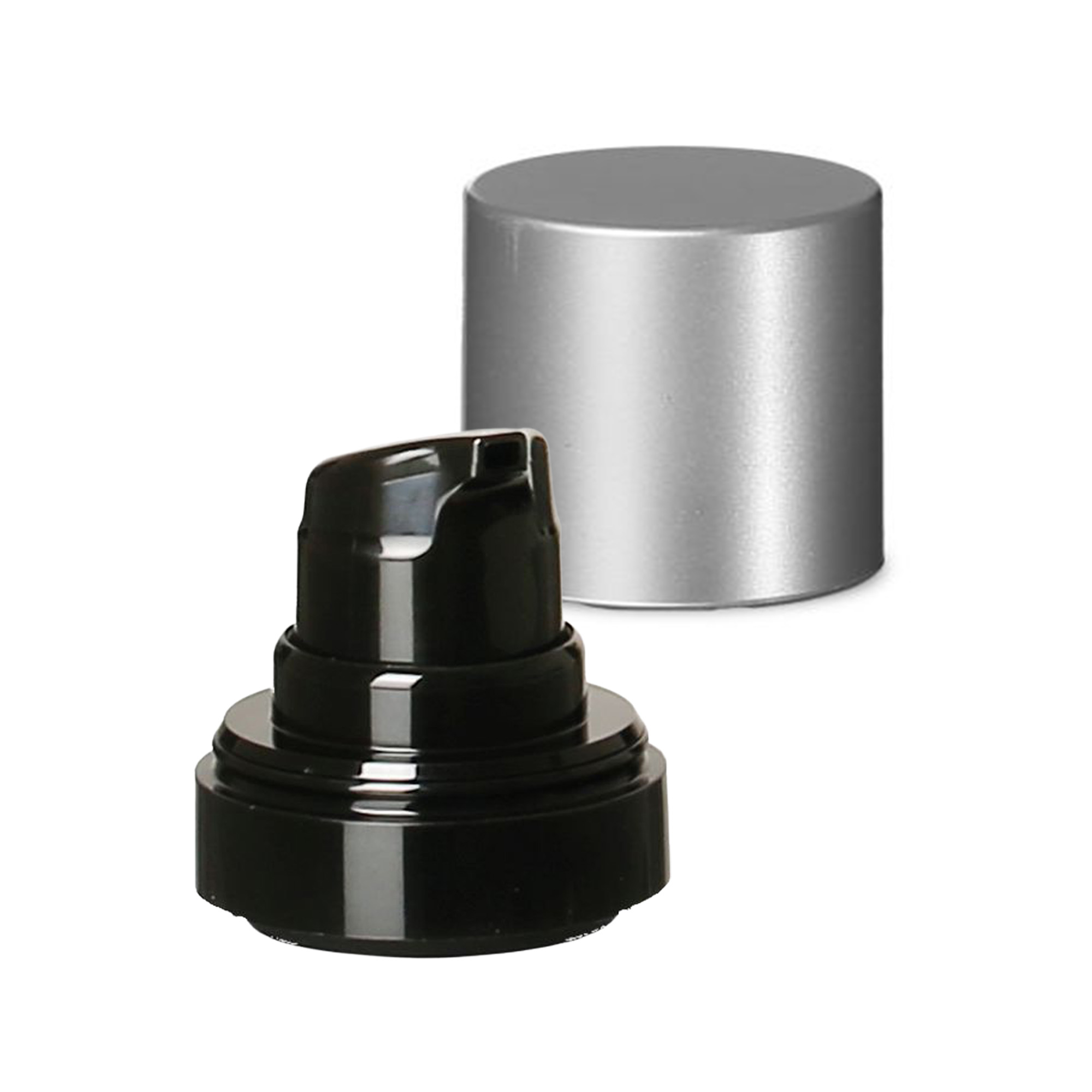 Cabezal de bomba dispensadora airless 'Micro', plástico PP, negro Cabezal de bomba dispensadora airless 'Micro', plástico PP, negro