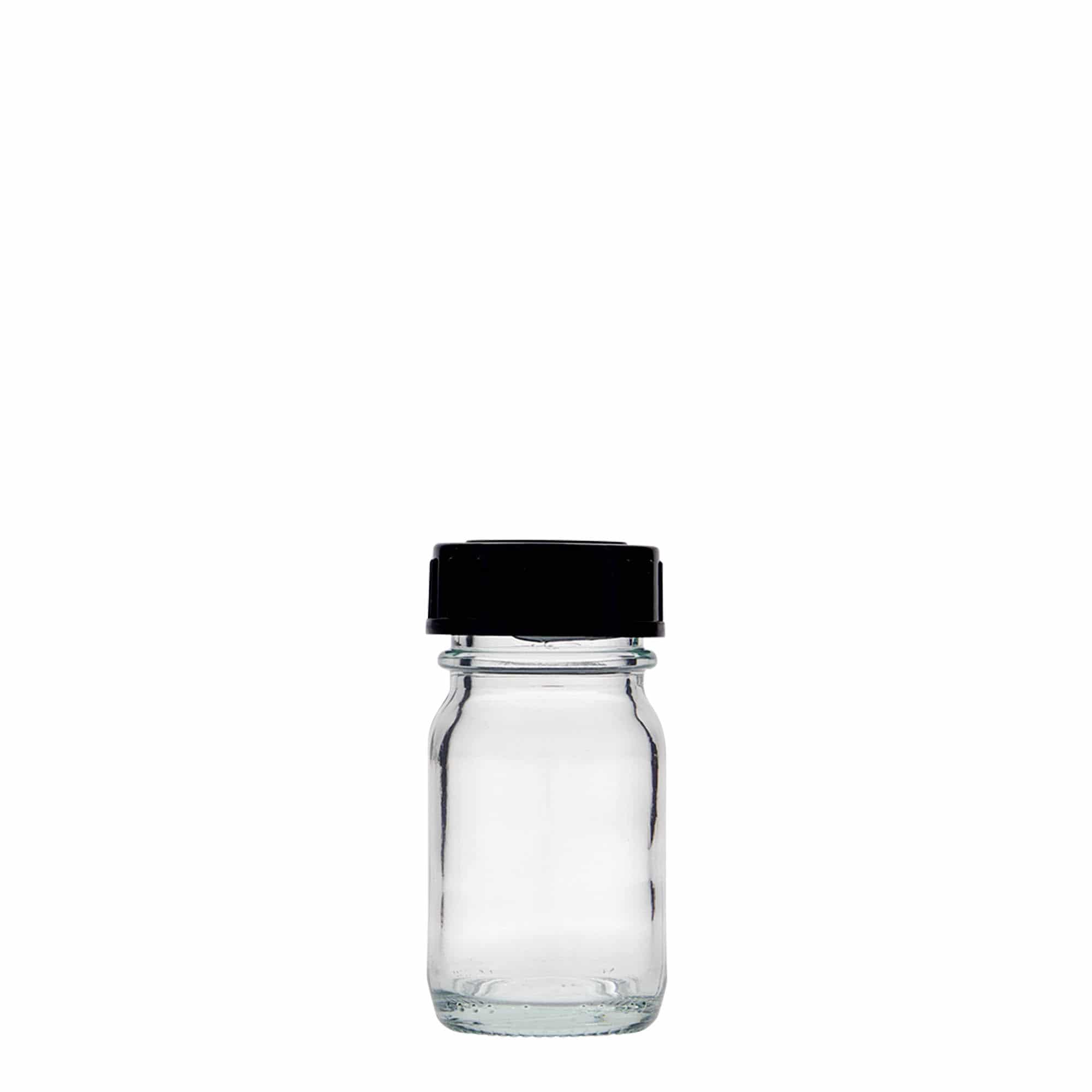 Tarro de boca ancha de 30 ml, boca: DIN 32