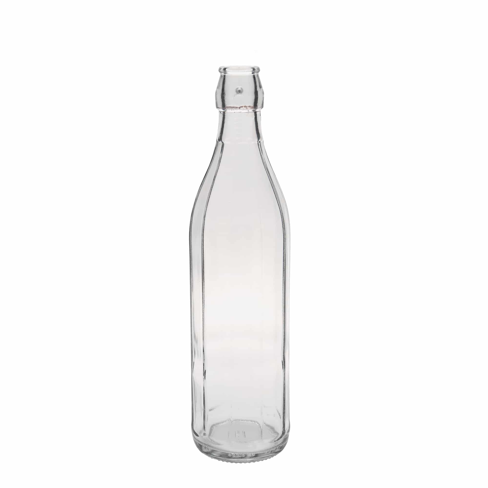 Botella de vidrio de 750 ml 'Bravo', de diez lados, boca: cierre de palanca