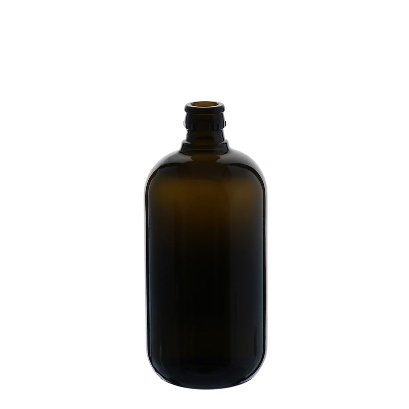 Botella de vinagre/aceite 'Biolio' de 750 ml, vidrio, verde antiguo, boca: DOP