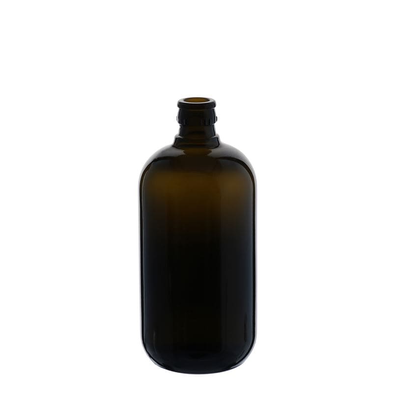 Botella de vinagre/aceite 'Biolio' de 750 ml, vidrio, verde antiguo, boca: DOP