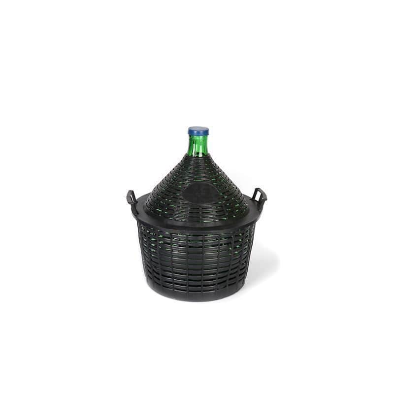 Damajuana de cuello estrecho de 20 l, vidrio, verde, boca: capuchón Damajuana de cuello estrecho de 20 l, vidrio, verde, boca: capuchón