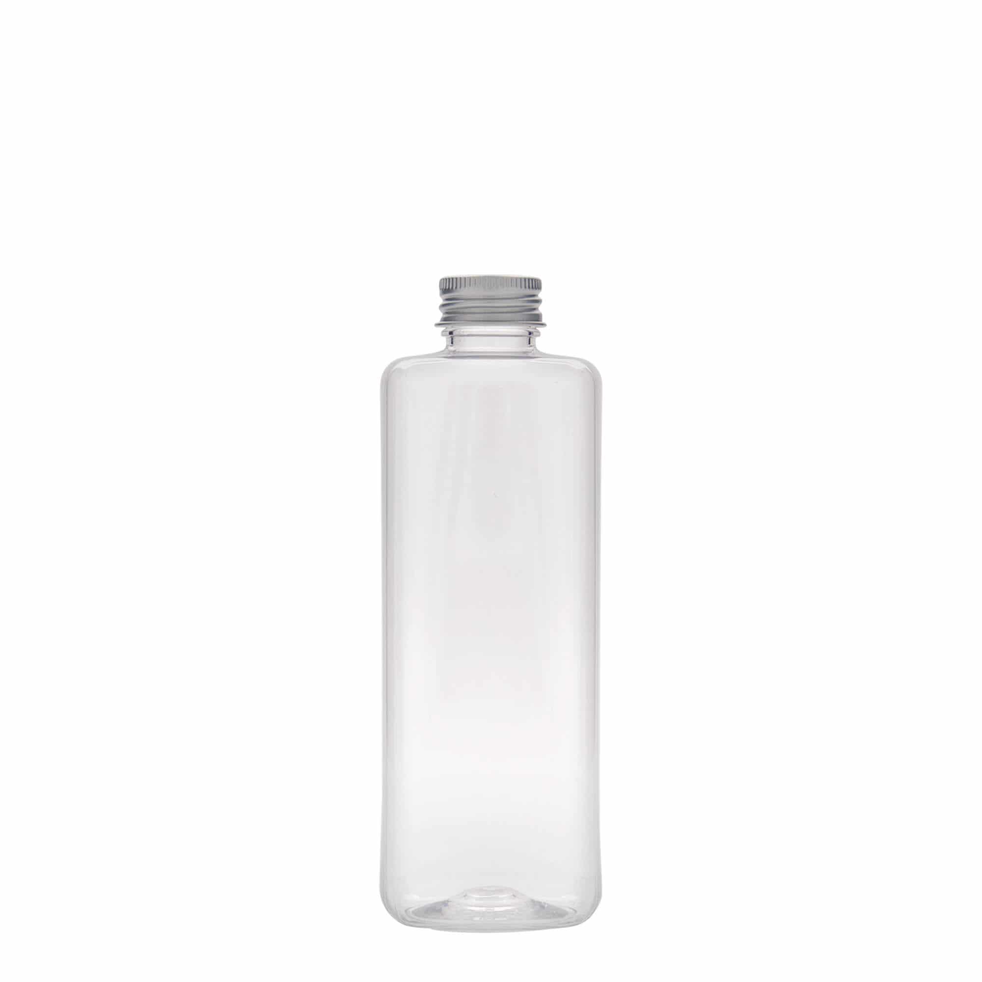 Botella de PET 'Karl' de 300 ml, cuadrada, plástico, boca: GPI 24/410