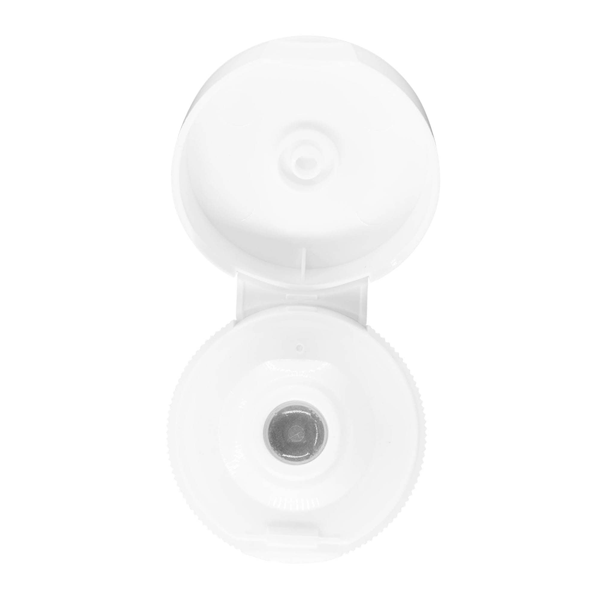 Tapón de rosca con bisagra, plástico de PP, blanco, para boca: GPI 38/400