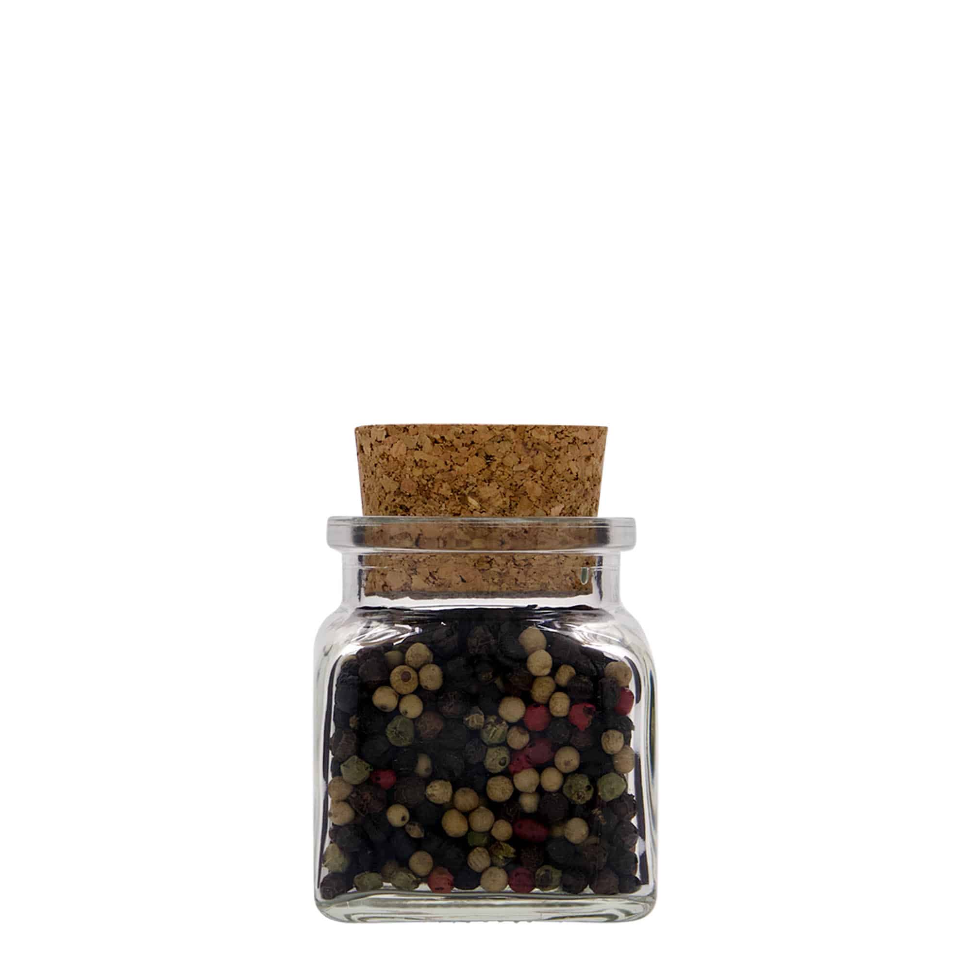 120 ml tarro de corcho, cuadrado, boca: corcho