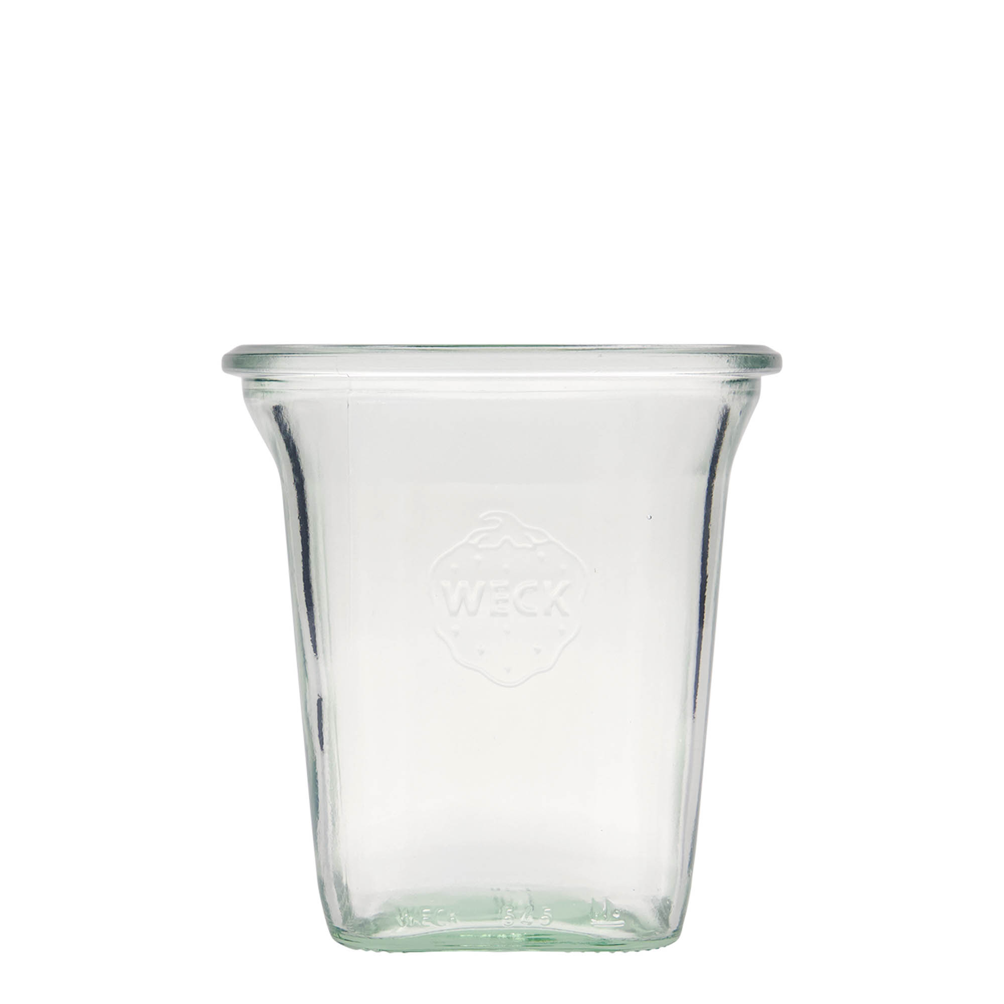 545 ml WECK vaso cuadrado Quadroglas, boca: borde redondo 545 ml WECK vaso cuadrado Quadroglas, boca: borde redondo