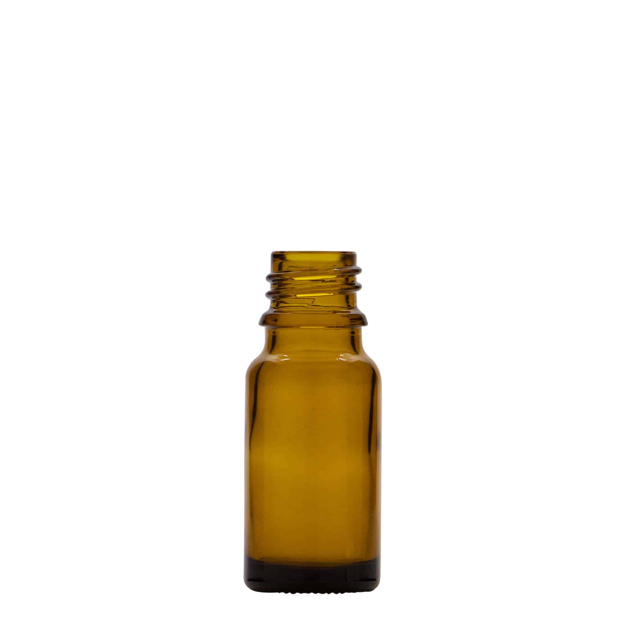 Frasco médico de 10 ml con bomba dosificadora para loción, vidrio, marrón, boca: DIN 18