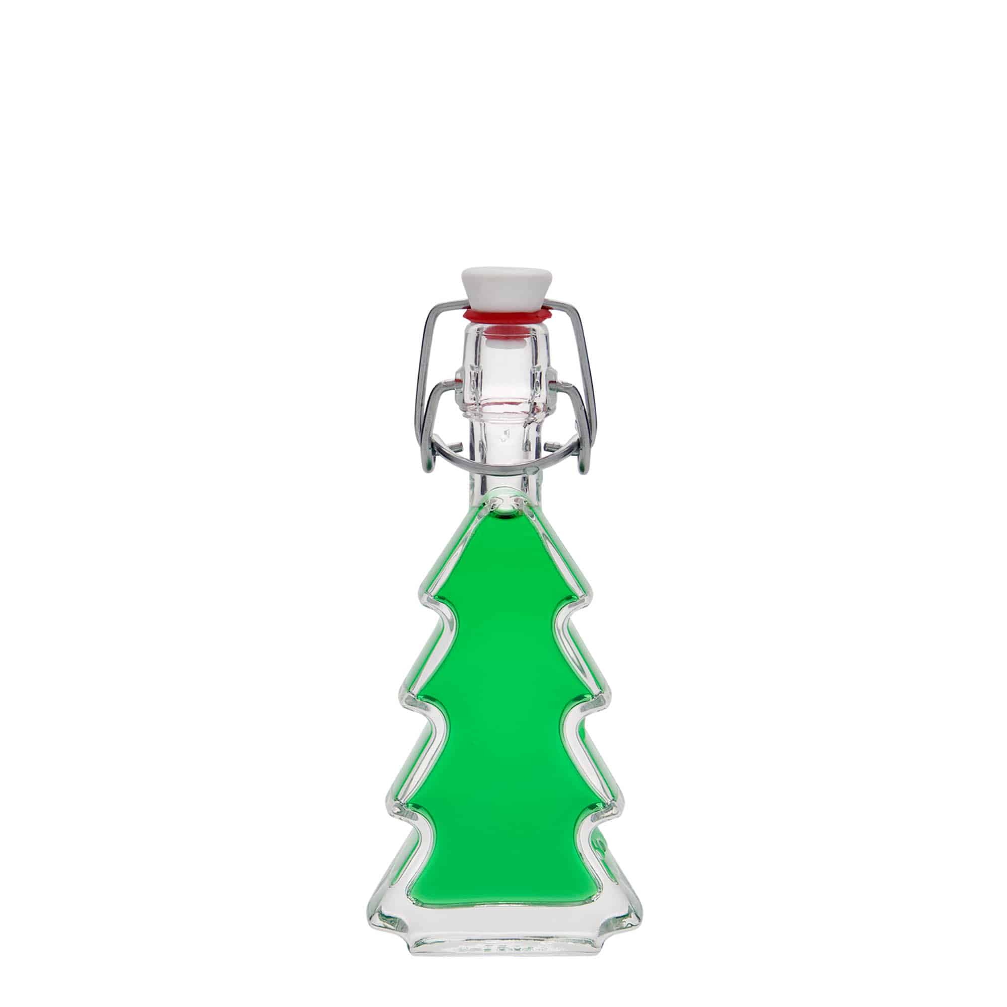 Botella de vidrio de 40 ml 'Árbol de Navidad', boca: cierre de palanca Botella de vidrio de 40 ml 'Árbol de Navidad', boca: cierre de palanca