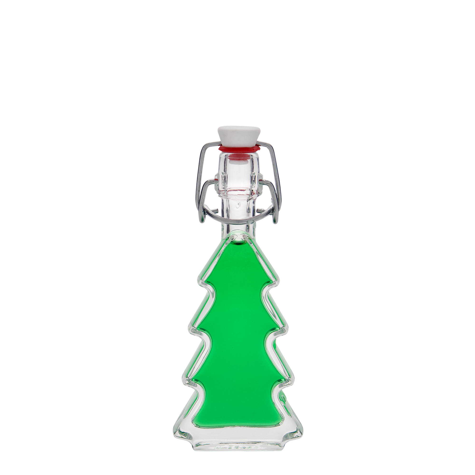 Botella de vidrio de 40 ml 'Árbol de Navidad', boca: cierre de palanca Botella de vidrio de 40 ml 'Árbol de Navidad', boca: cierre de palanca
