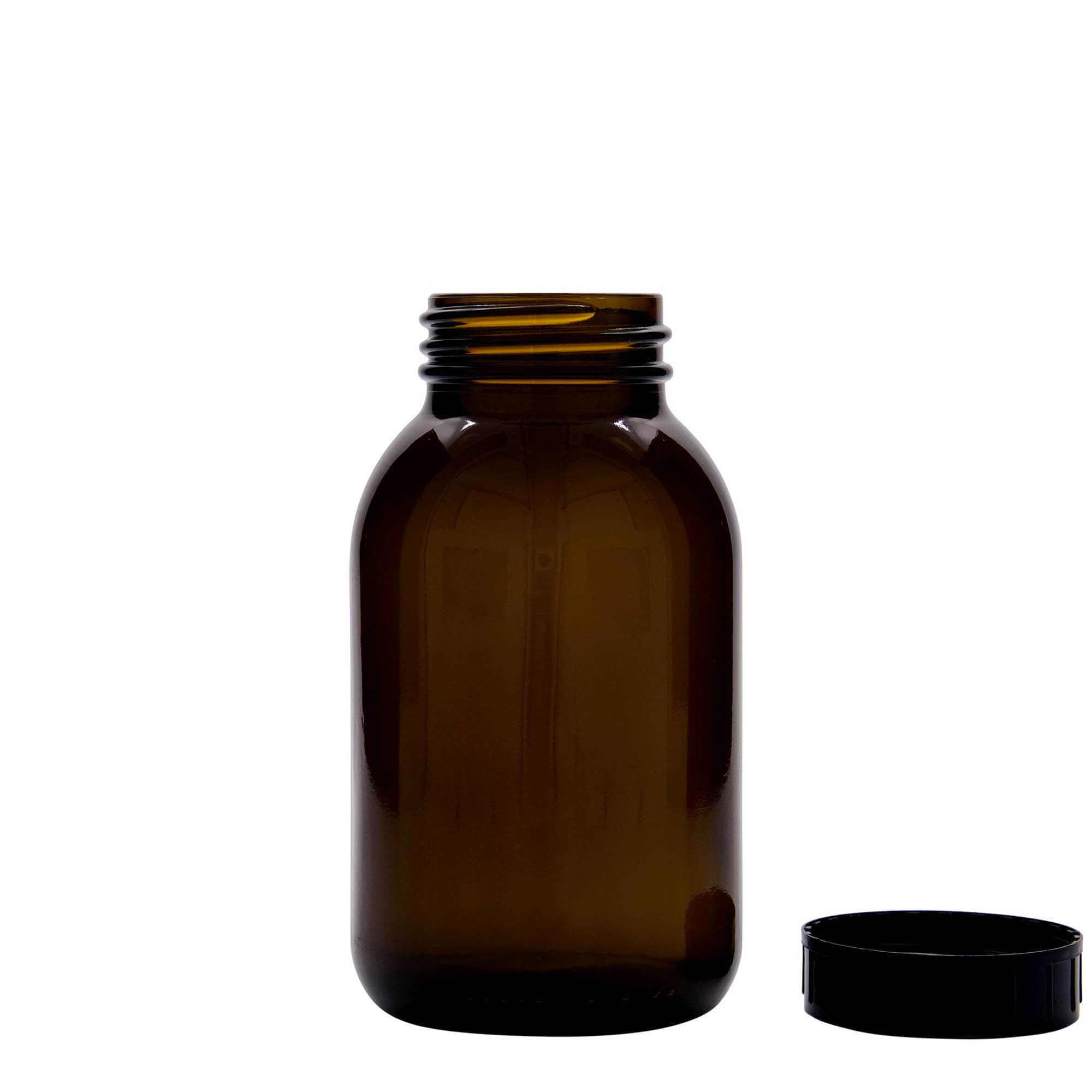 500 ml frasco de cuello ancho, marrón, boca: DIN 55