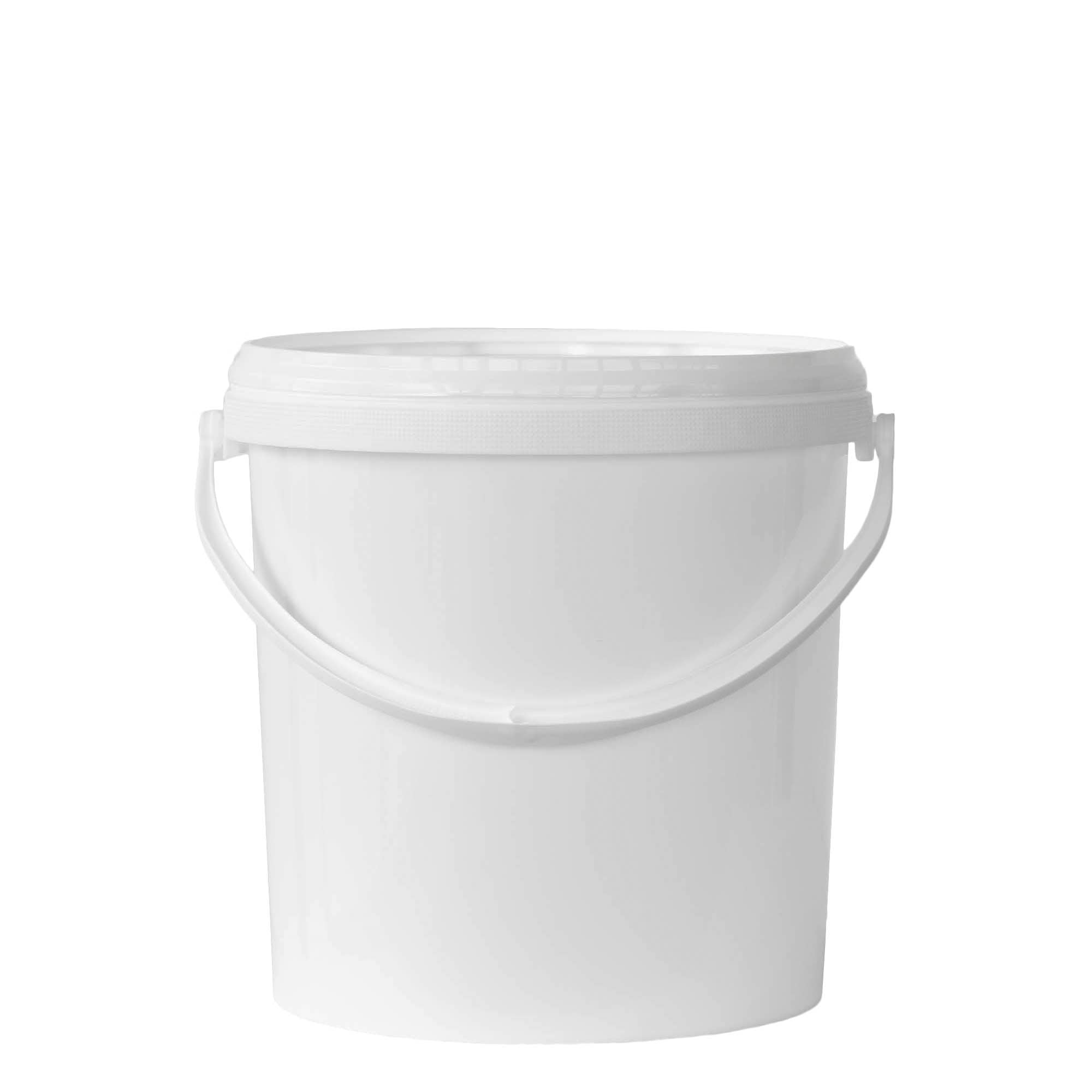 Cubo de 10 l, plástico de PP, blanco