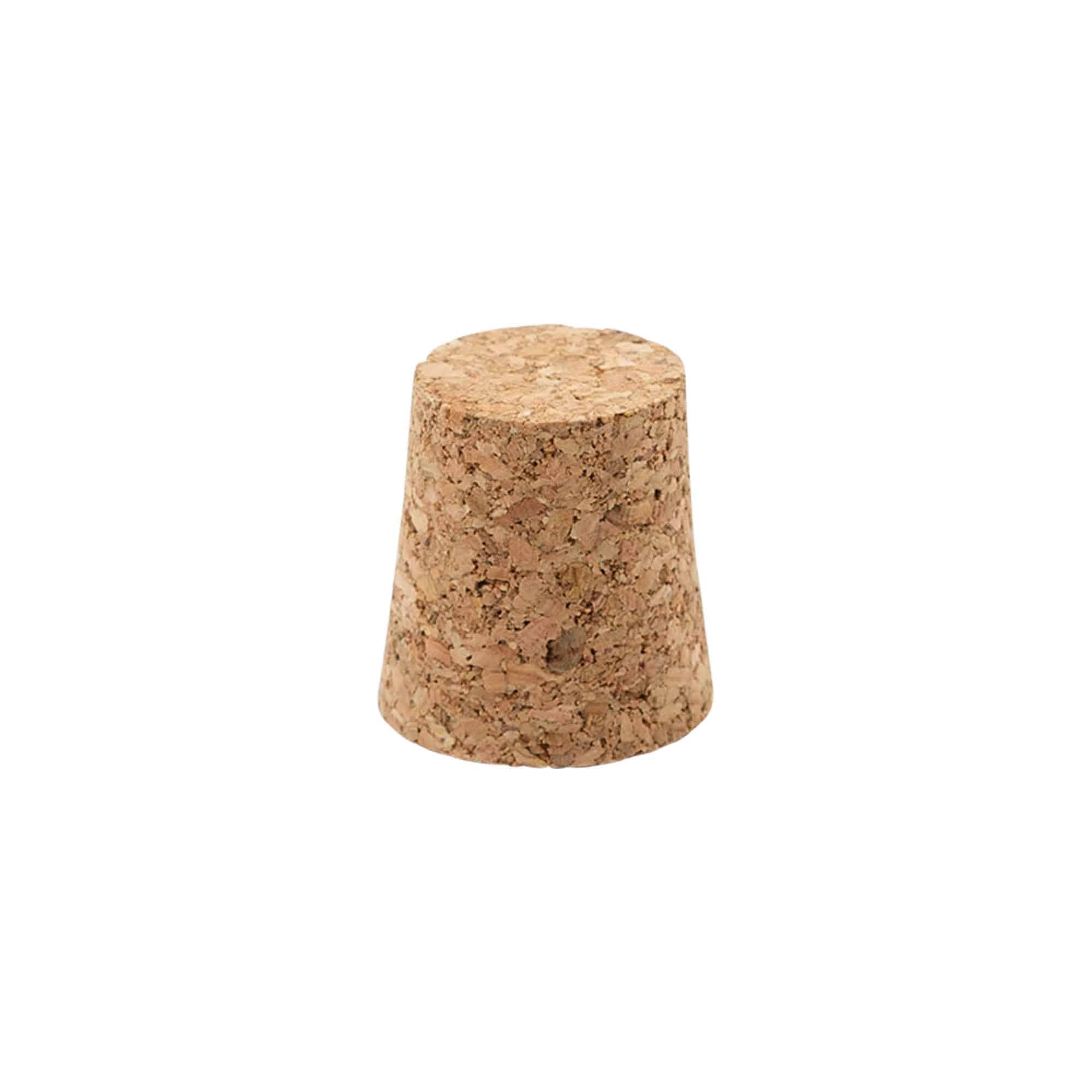Tapón cónico 21-26 x 27, corcho prensado, beige, para boca: corcho